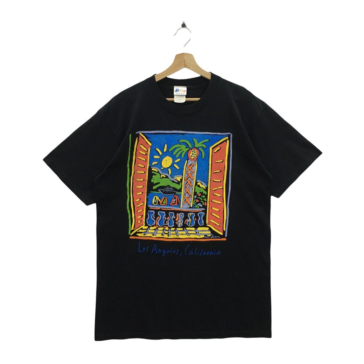 Vintage Rare Vintage KEN DONE Los Angeles Big Printed Tshirt Size US L / EU 52-54 / 3 - 1 Thumbnail