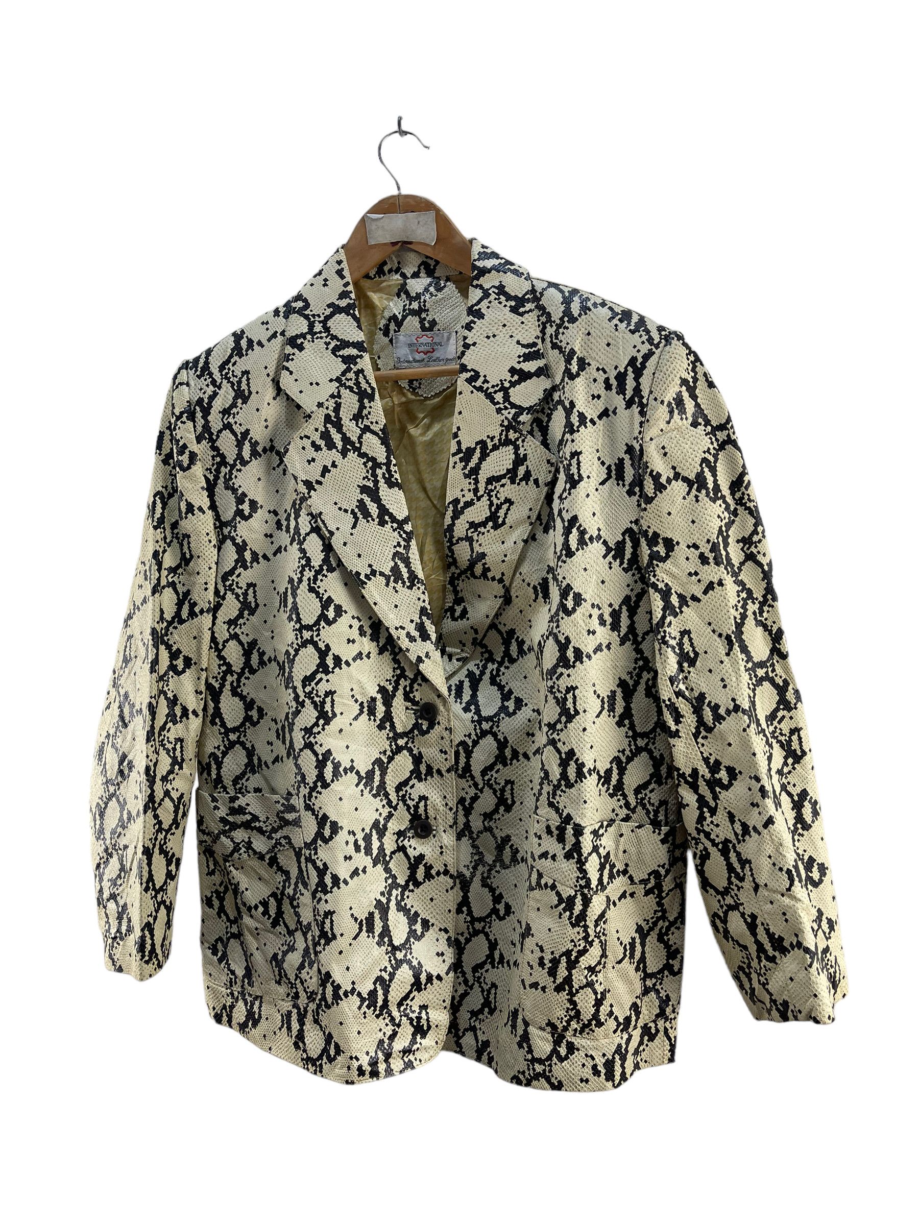 Designer Vintage Snake Print International Leather Goods Jacket Size US S / EU 44-46 / 1 - 5 Thumbnail