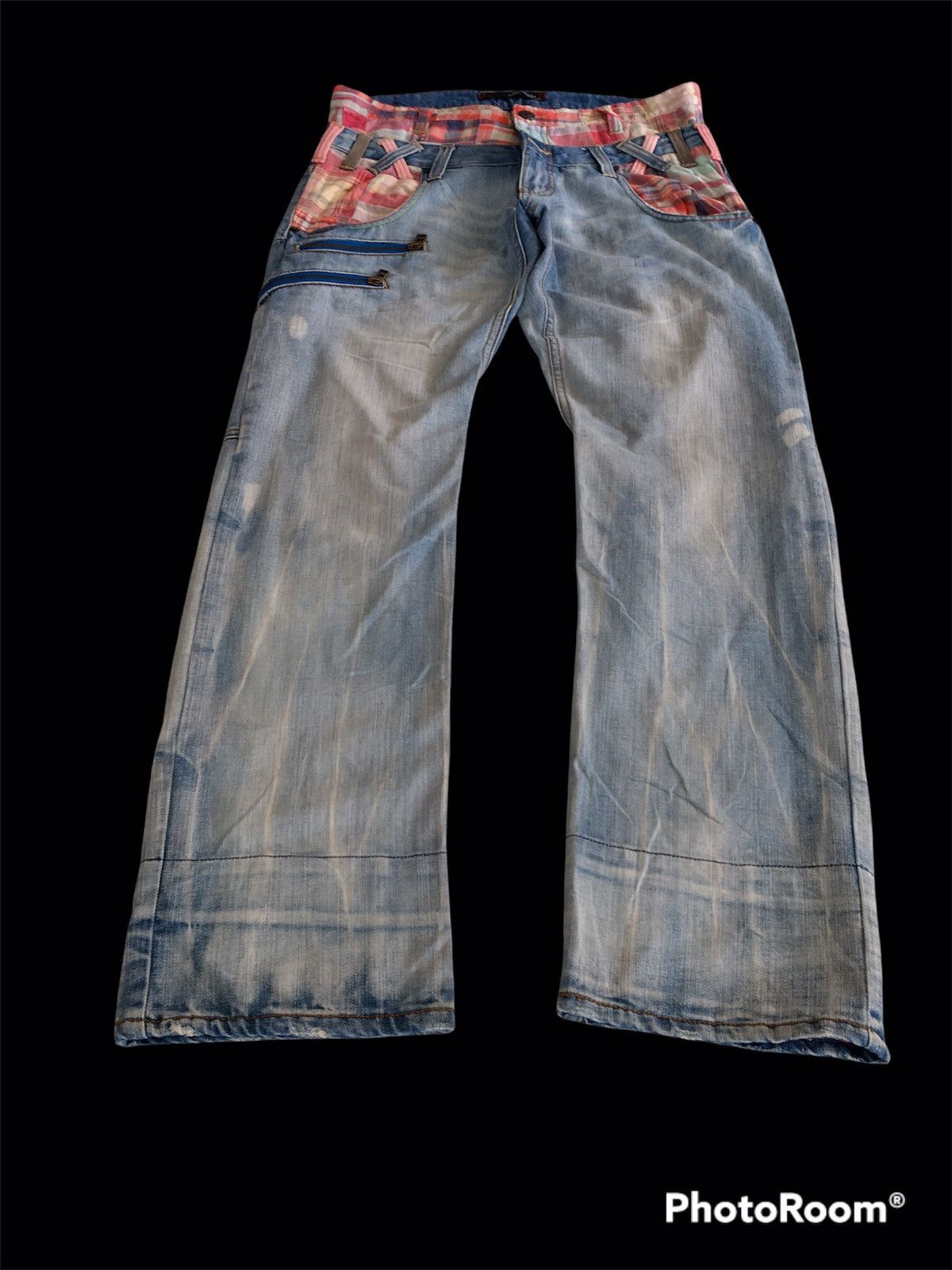 Japanese Brand delateToday❌Double Waist Distressed Inspired Kapital Size US 34 / EU 50 - 2 Thumbnail