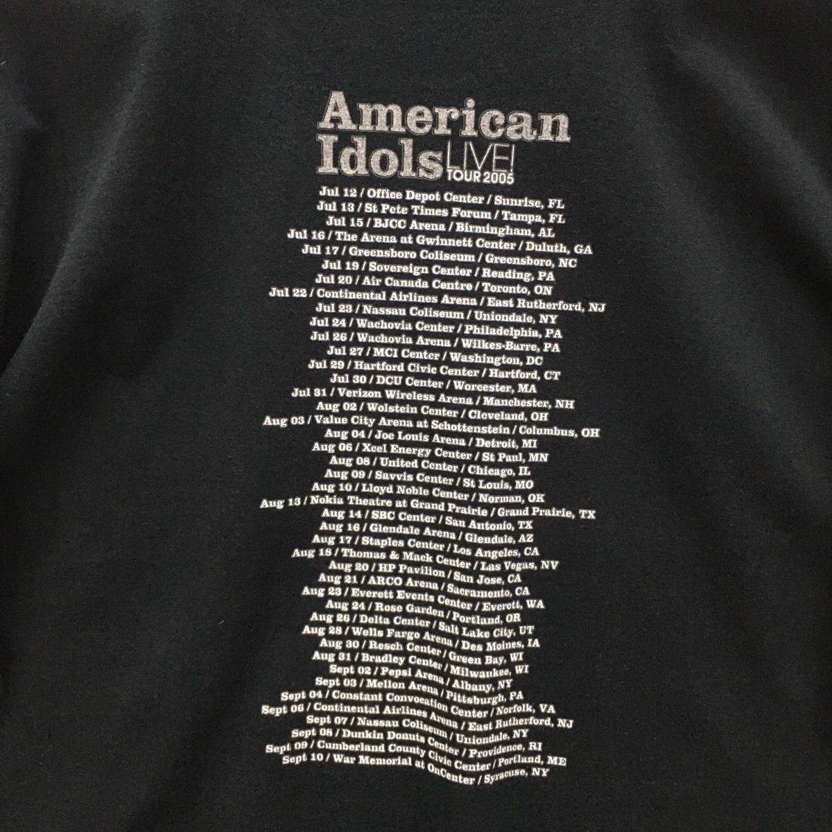 Band Tees × Vintage Rare Vintage Y2K AMERICAN IDOL Live Tour 2005 Tshirt Size US XL / EU 56 / 4 - 5 Thumbnail