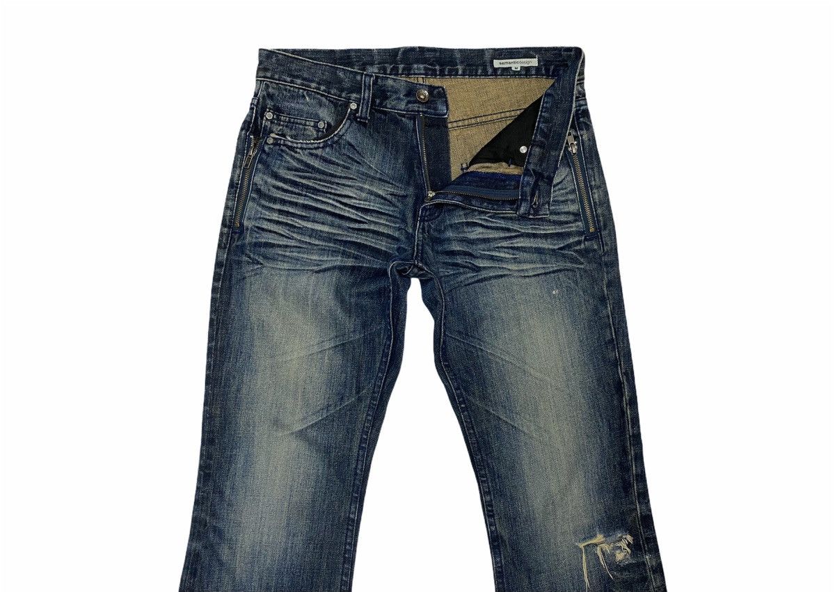 Japanese Brand × Vintage Japanese Brand Semantic Design Washed Distressed Denim Jeans Size US 33 - 3 Thumbnail