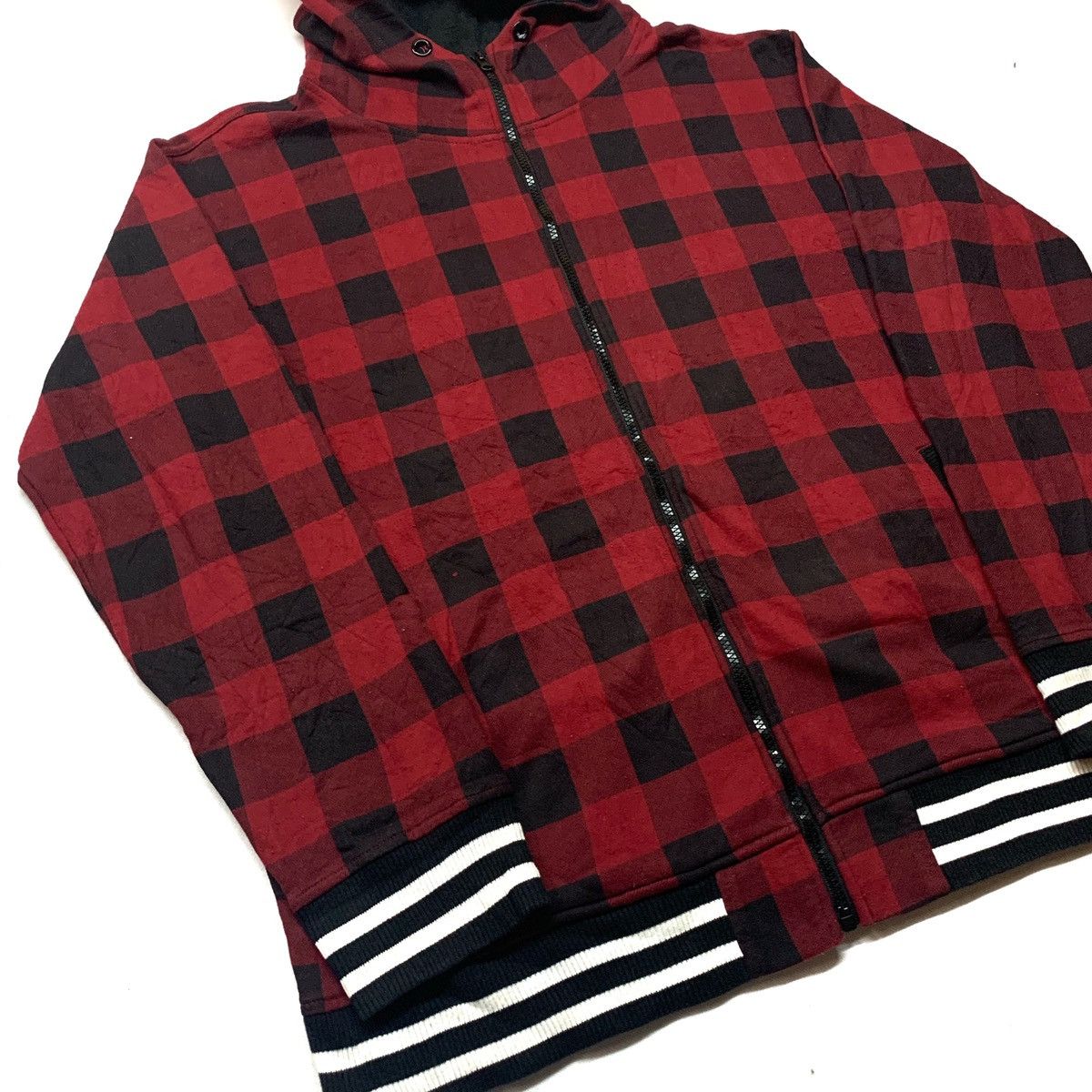 Japanese Brand Black And Red Tartan Punk Seditionaries Style Hoodie Size US XL / EU 56 / 4 - 2 Thumbnail