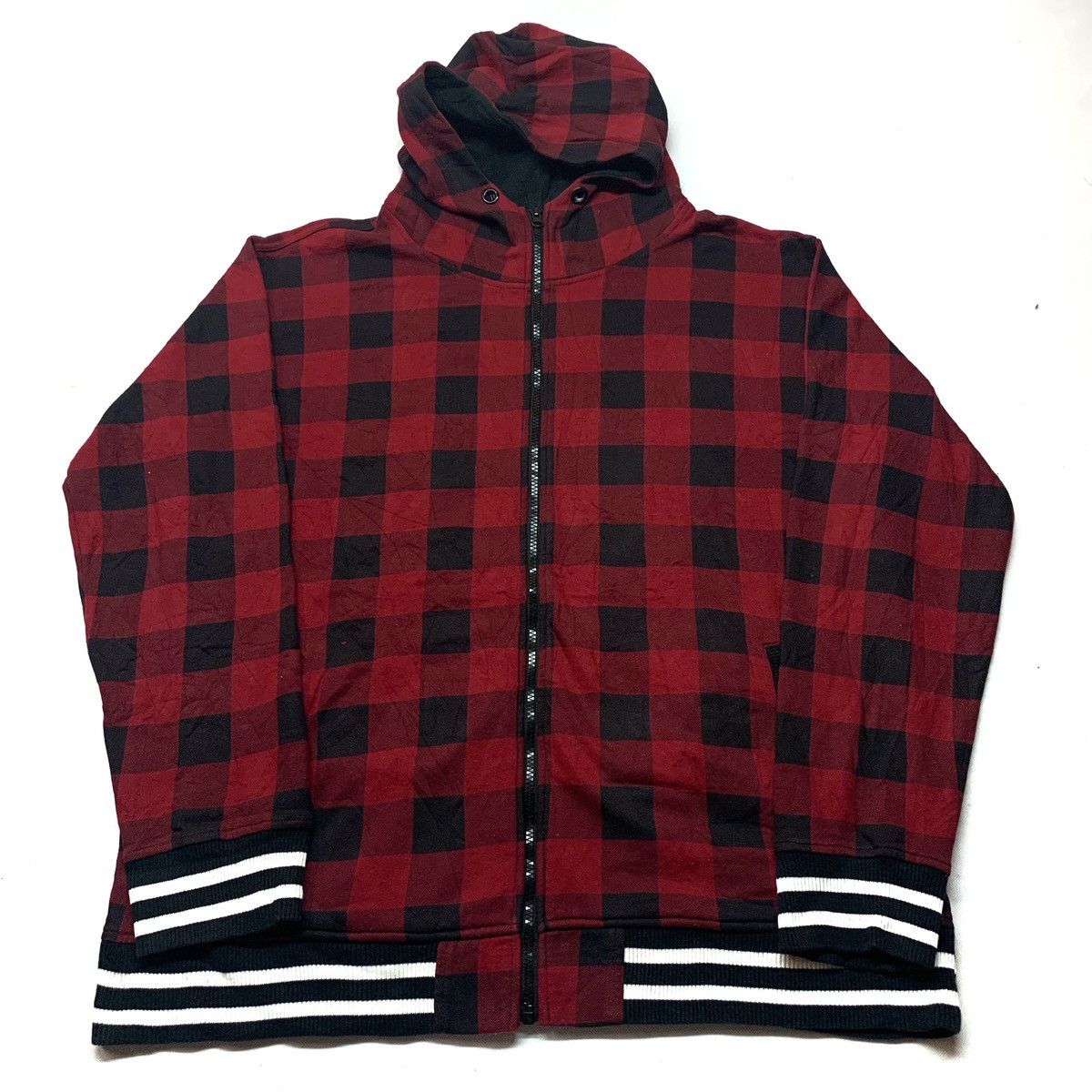 Japanese Brand Black And Red Tartan Punk Seditionaries Style Hoodie Size US XL / EU 56 / 4 - 1 Thumbnail