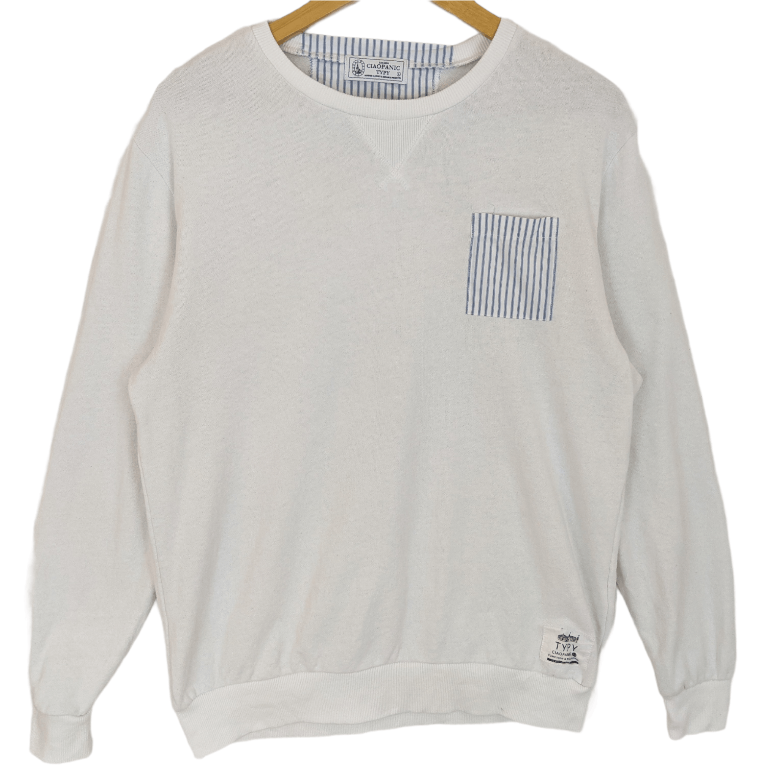 Ciaopanic CIOPANIC TYPY Japan White Jumper Sweatshirt Size US L / EU 52-54 / 3 - 2 Thumbnail
