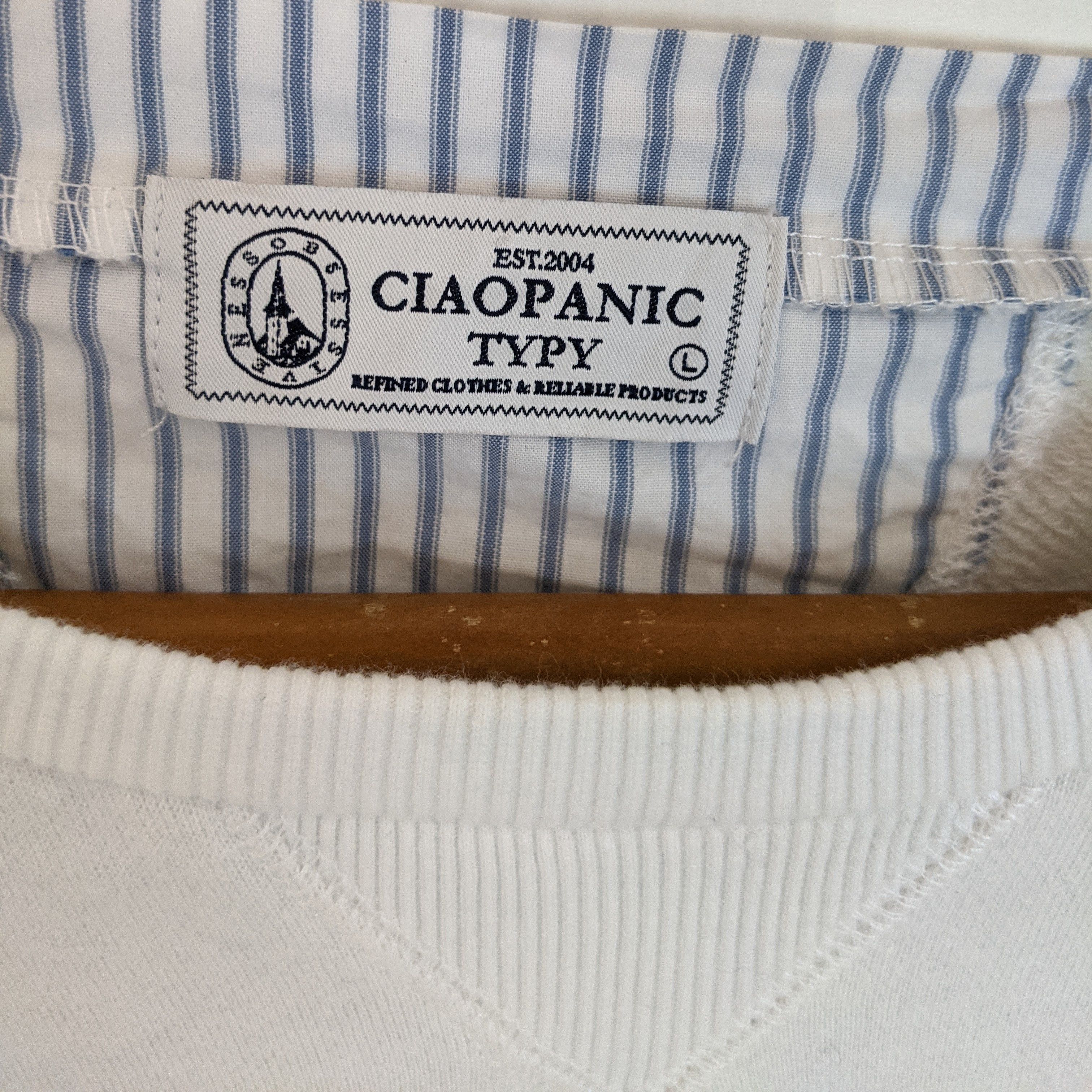 Ciaopanic CIOPANIC TYPY Japan White Jumper Sweatshirt Size US L / EU 52-54 / 3 - 7 Thumbnail