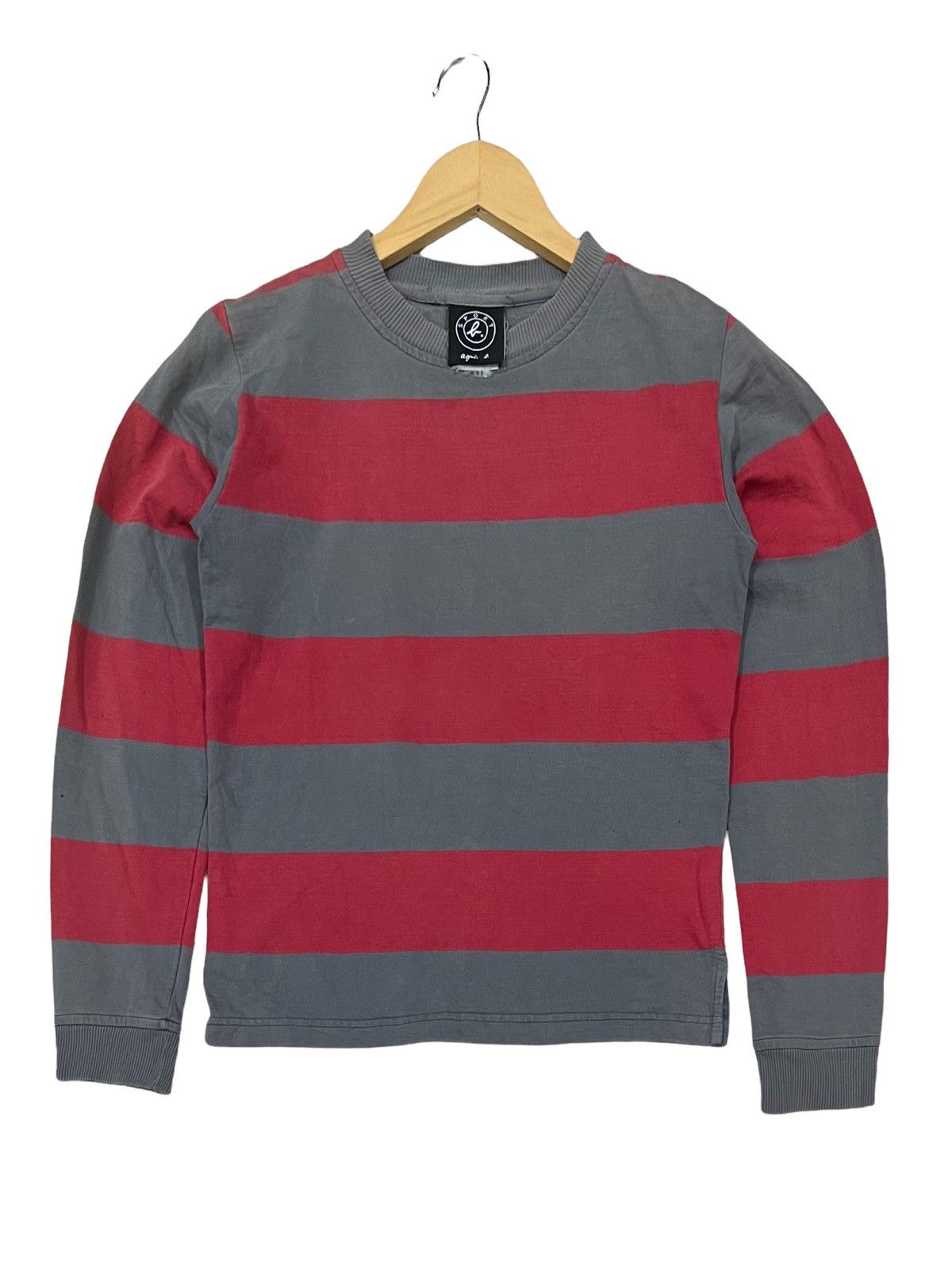Agnes B cropped stripe sweatshirt