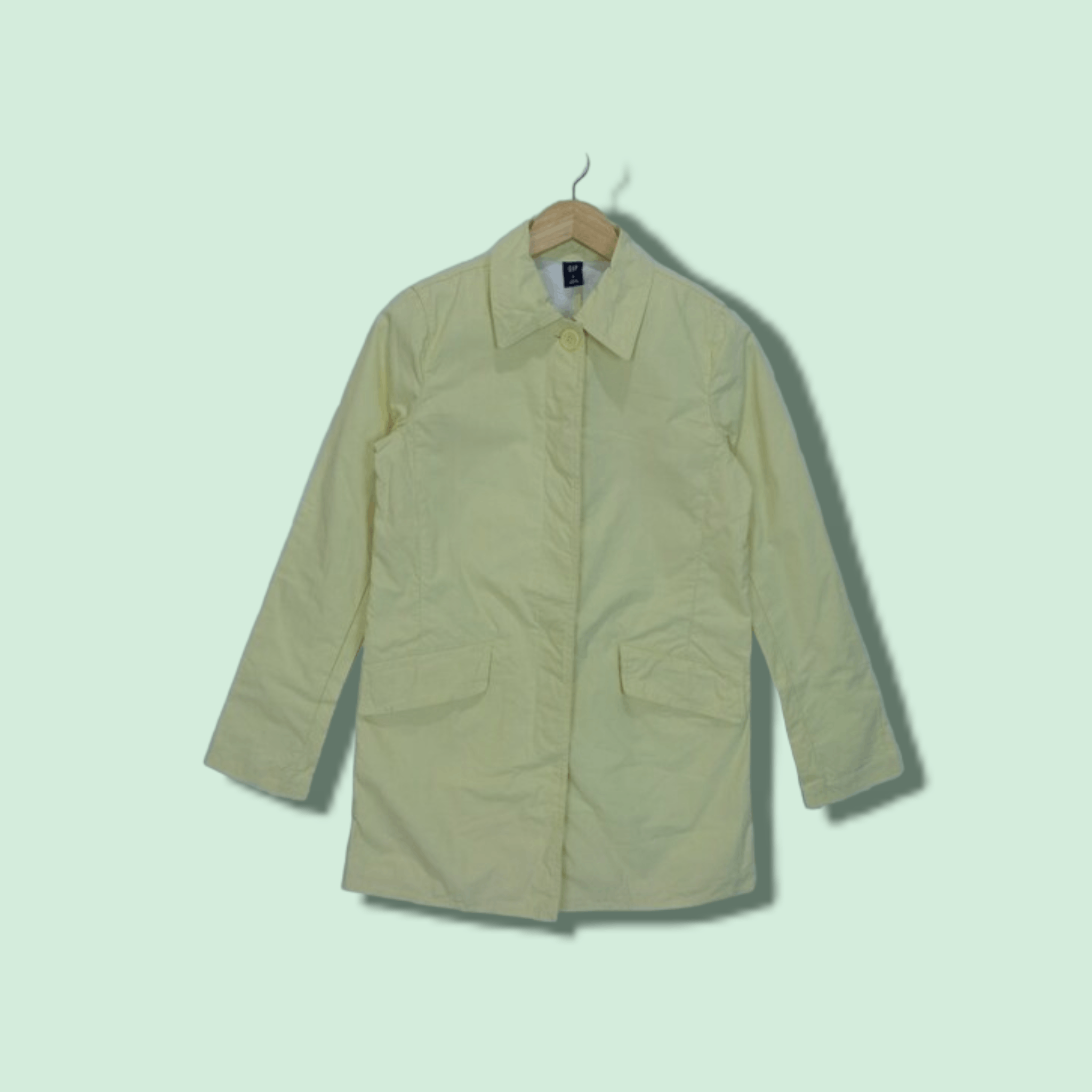Gap GAP Winter Trench Coat Long Jacket Cream Size S / US 4 / IT 40 - 1 Thumbnail