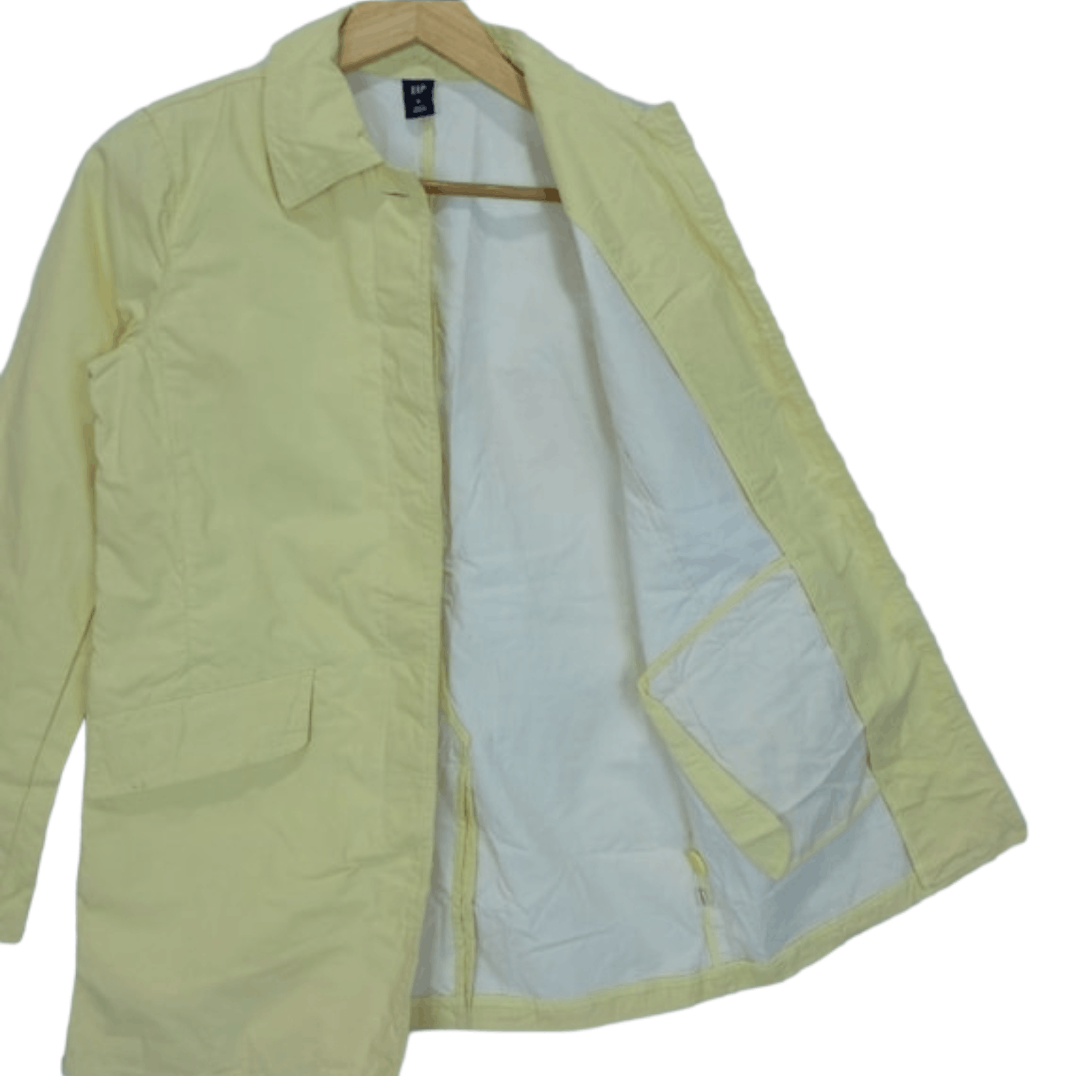 Gap GAP Winter Trench Coat Long Jacket Cream Size S / US 4 / IT 40 - 8 Thumbnail