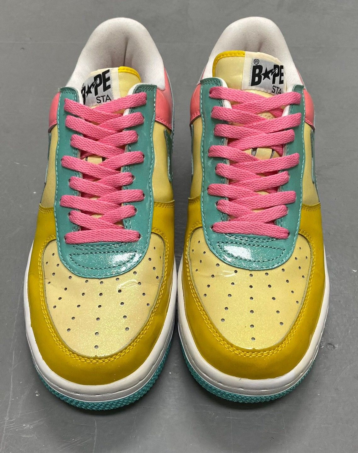 Bape BAPE Sta 2009 patent glitter leather cotton candy Size US 11 / EU 44 - 3 Thumbnail
