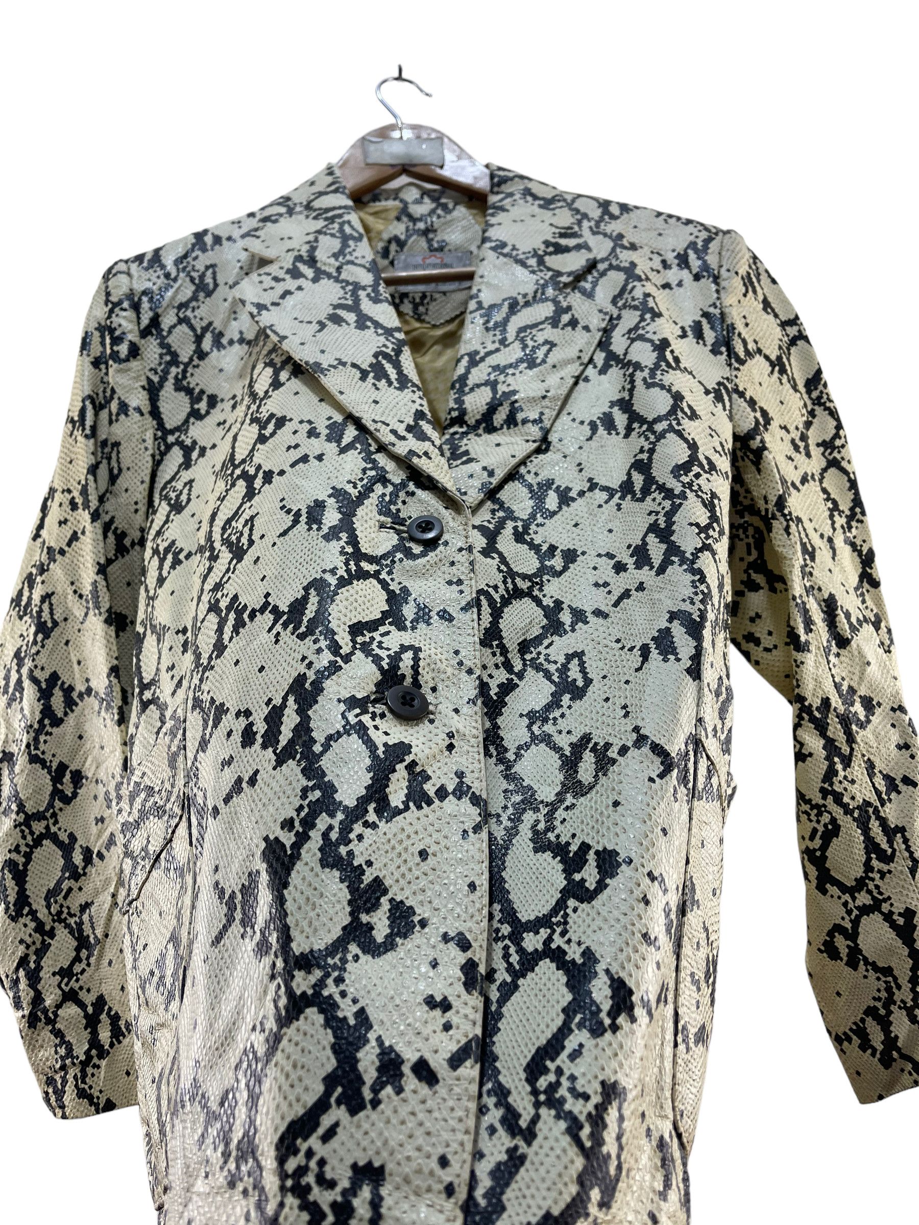 Designer Vintage Snake Print International Leather Goods Jacket Size M / US 6-8 / IT 42-44 - 6 Thumbnail