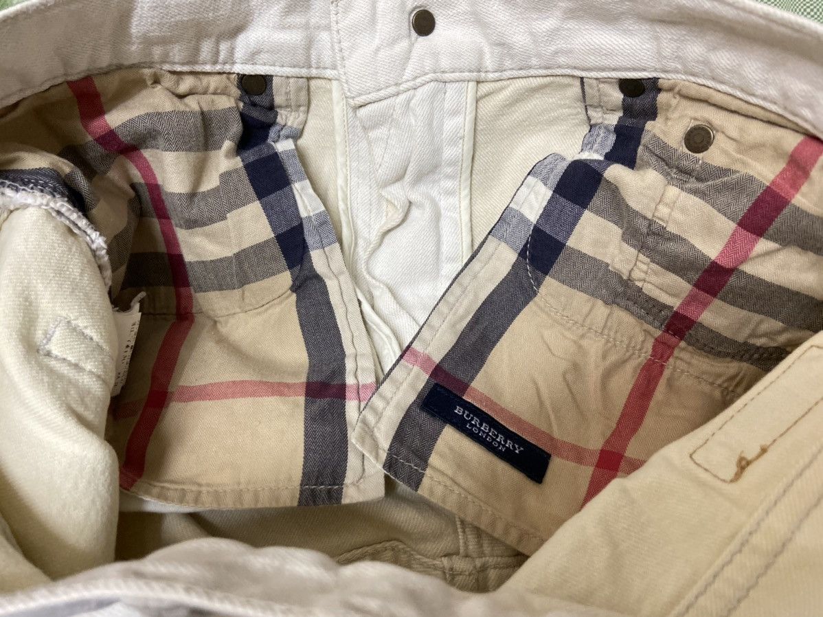 Burberry × Burberry Prorsum × Vintage Vintage Burberry London White Denim Novacheck Made In Japan Size US 32 / EU 48 - 12 Thumbnail