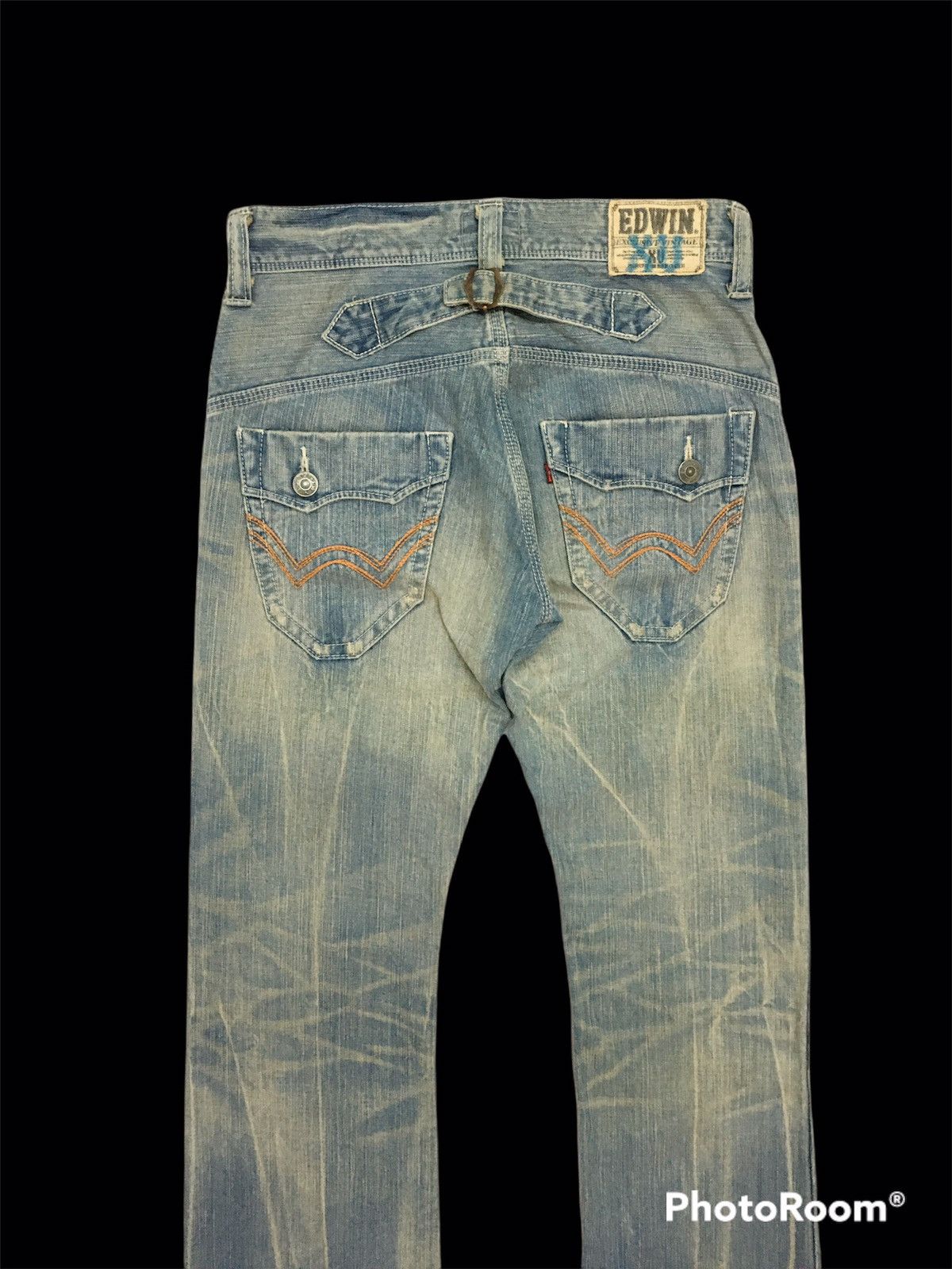 Edwin 🔥GRAIL🔥Edwin XV Buckle Back Flare Distressed Denim Pants Size US 32 / EU 48 - 7 Thumbnail