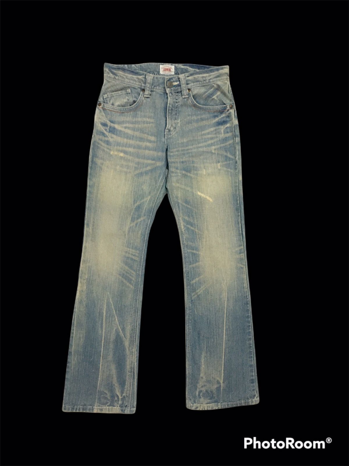 Edwin 🔥GRAIL🔥Edwin XV Buckle Back Flare Distressed Denim Pants Size US 32 / EU 48 - 1 Thumbnail
