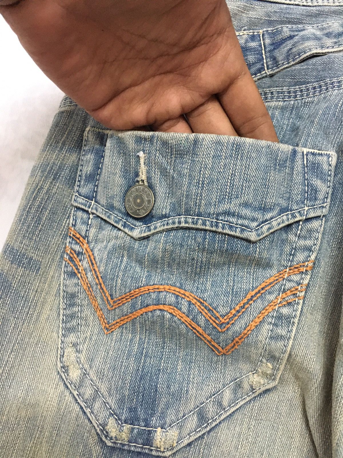 Edwin 🔥GRAIL🔥Edwin XV Buckle Back Flare Distressed Denim Pants Size US 32 / EU 48 - 9 Thumbnail