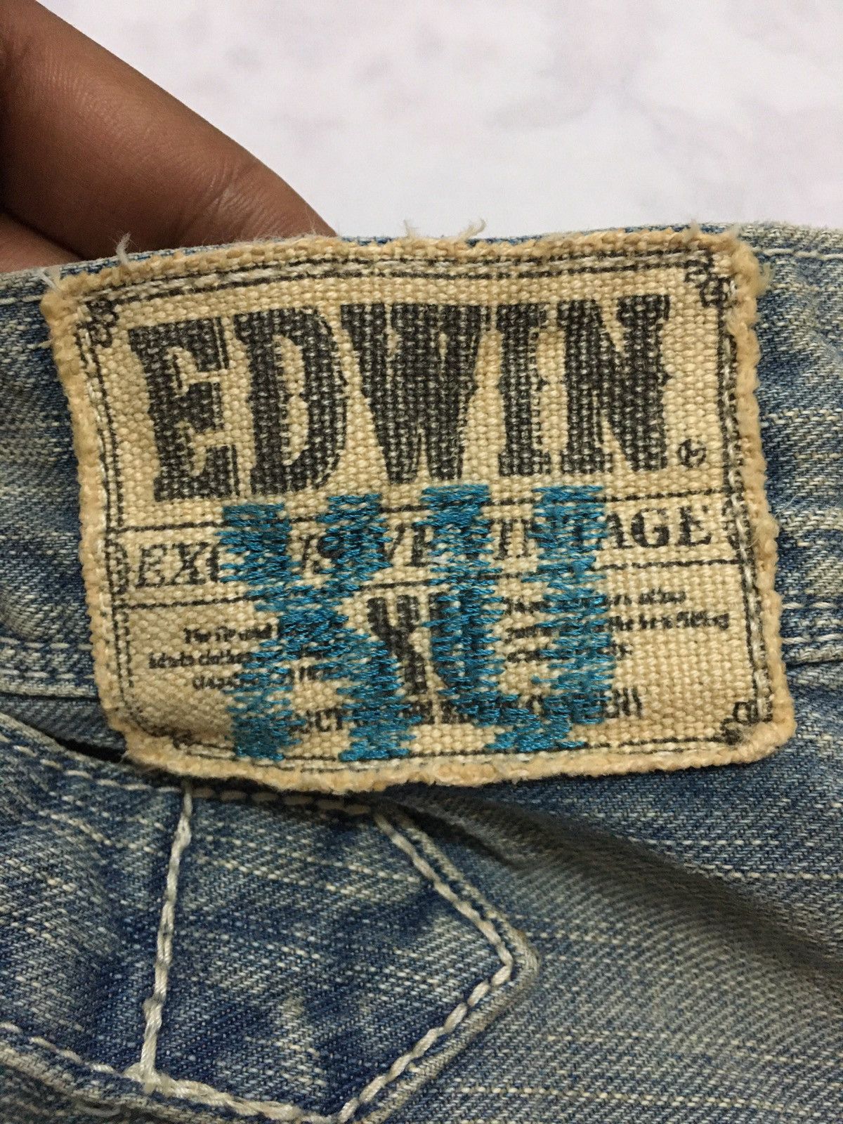 Edwin 🔥GRAIL🔥Edwin XV Buckle Back Flare Distressed Denim Pants Size US 32 / EU 48 - 8 Thumbnail