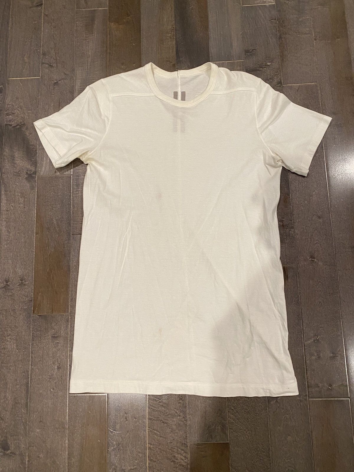 image of S/s18 “Dirt” Rick Owens Plain White T Shirt, Men's (Size XS)