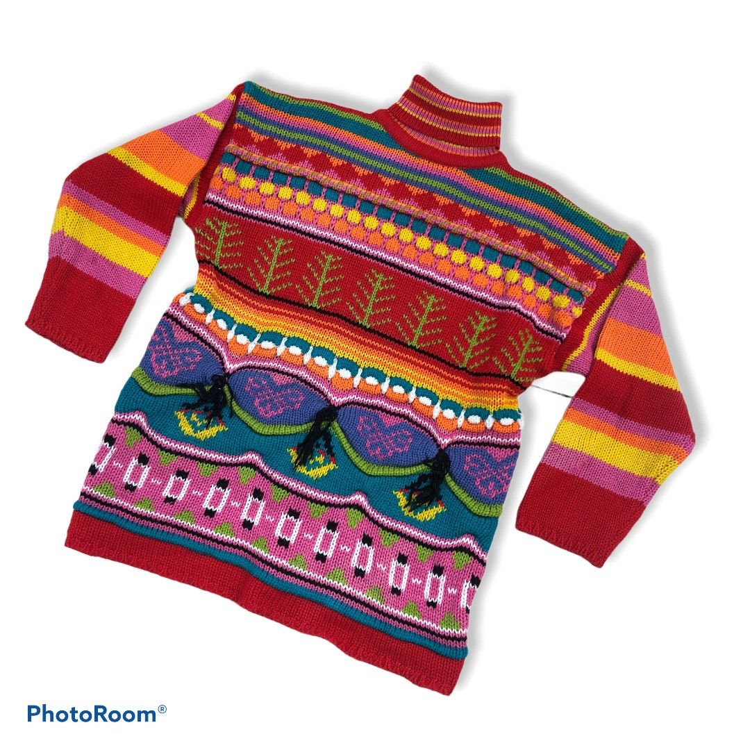 Japanese Brand × Other Handmade KNITWEAR turtle Neck 100% Acrylic Size US L / EU 52-54 / 3 - 1 Thumbnail