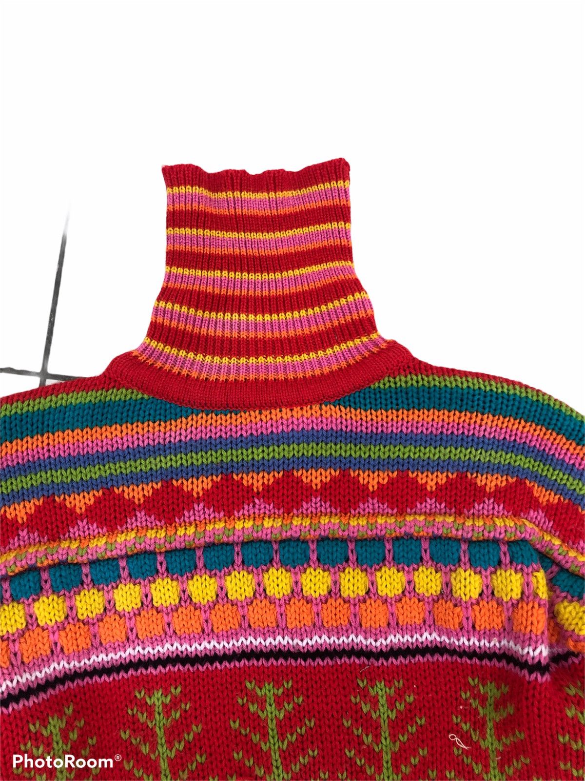 Japanese Brand × Other Handmade KNITWEAR turtle Neck 100% Acrylic Size US L / EU 52-54 / 3 - 4 Thumbnail