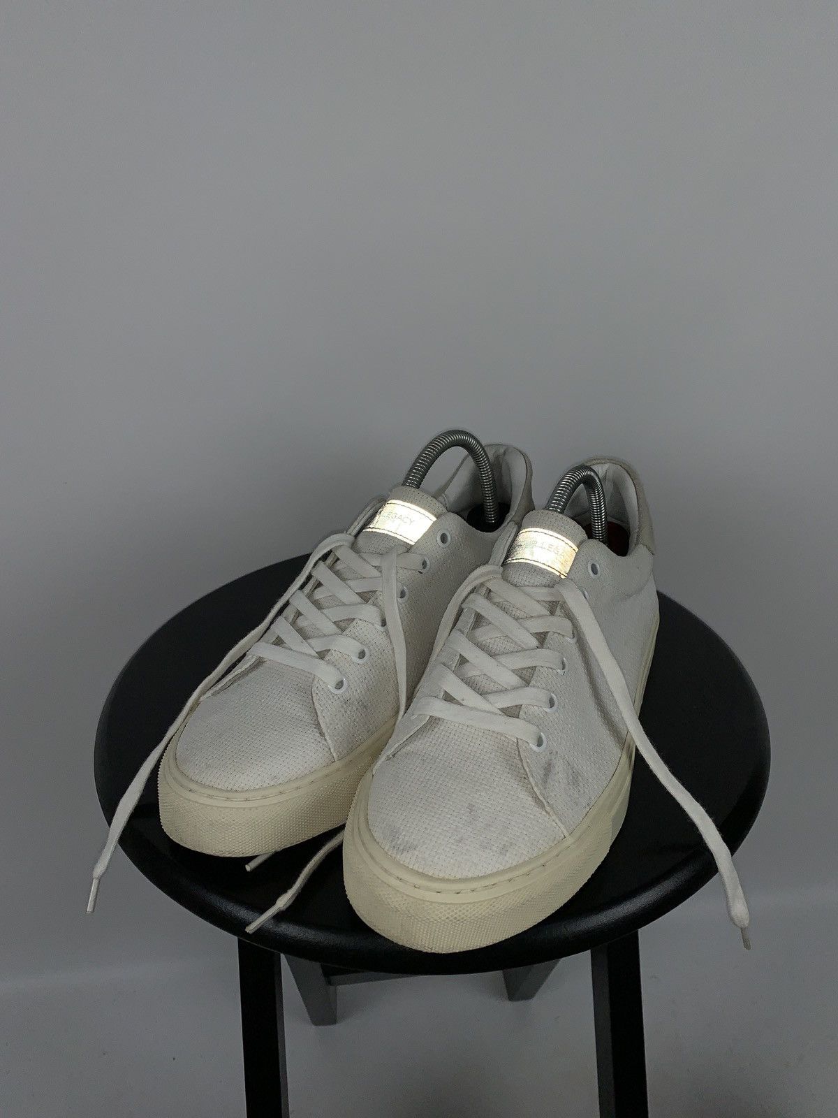 Our Legacy Our Legacy White Leather Low Top Sneakers Shoes Size US 8 / EU 41 - 1 Thumbnail