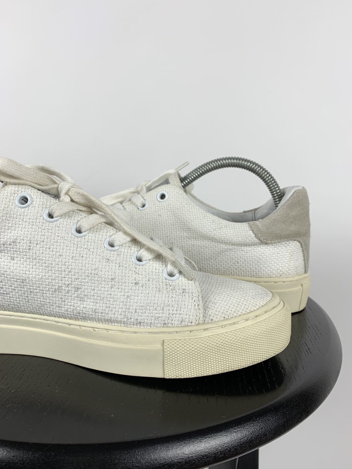 Our Legacy Our Legacy White Leather Low Top Sneakers Shoes Size US 8 / EU 41 - 18 Thumbnail