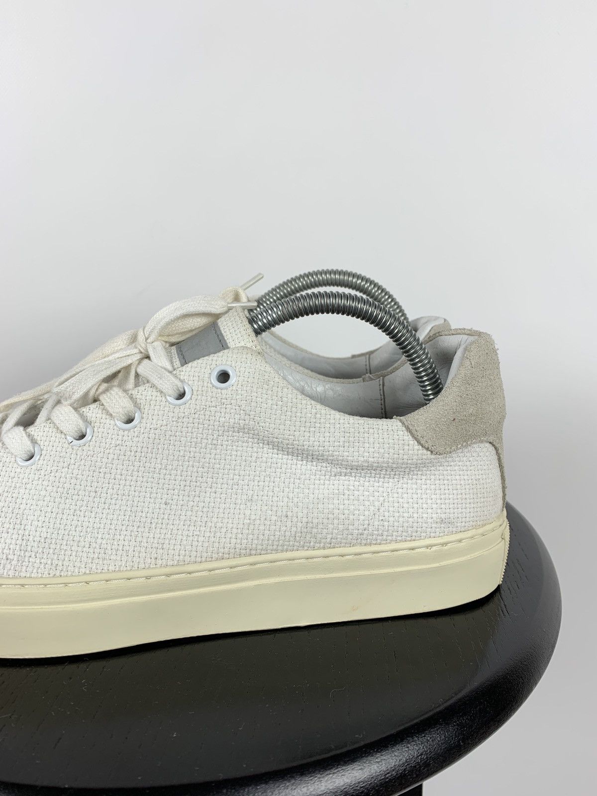 Our Legacy Our Legacy White Leather Low Top Sneakers Shoes Size US 8 / EU 41 - 11 Thumbnail