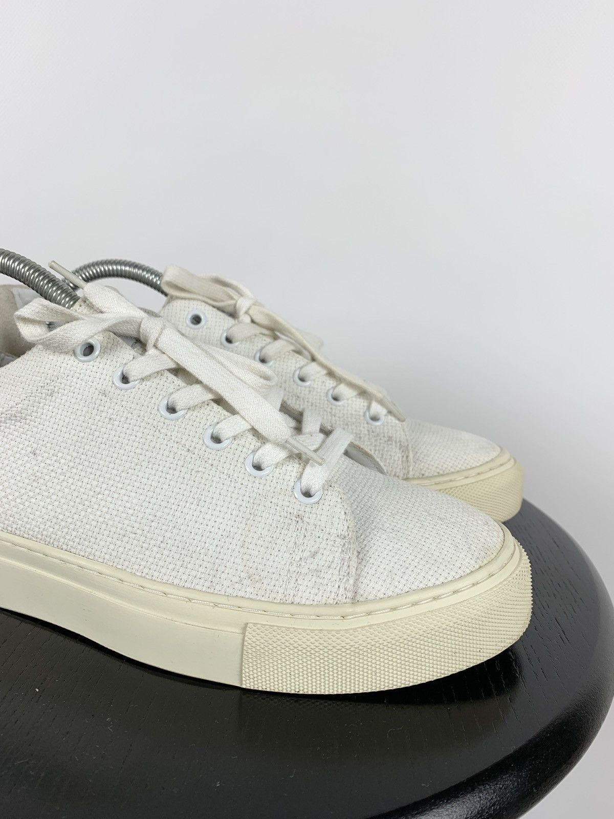 Our Legacy Our Legacy White Leather Low Top Sneakers Shoes Size US 8 / EU 41 - 13 Thumbnail