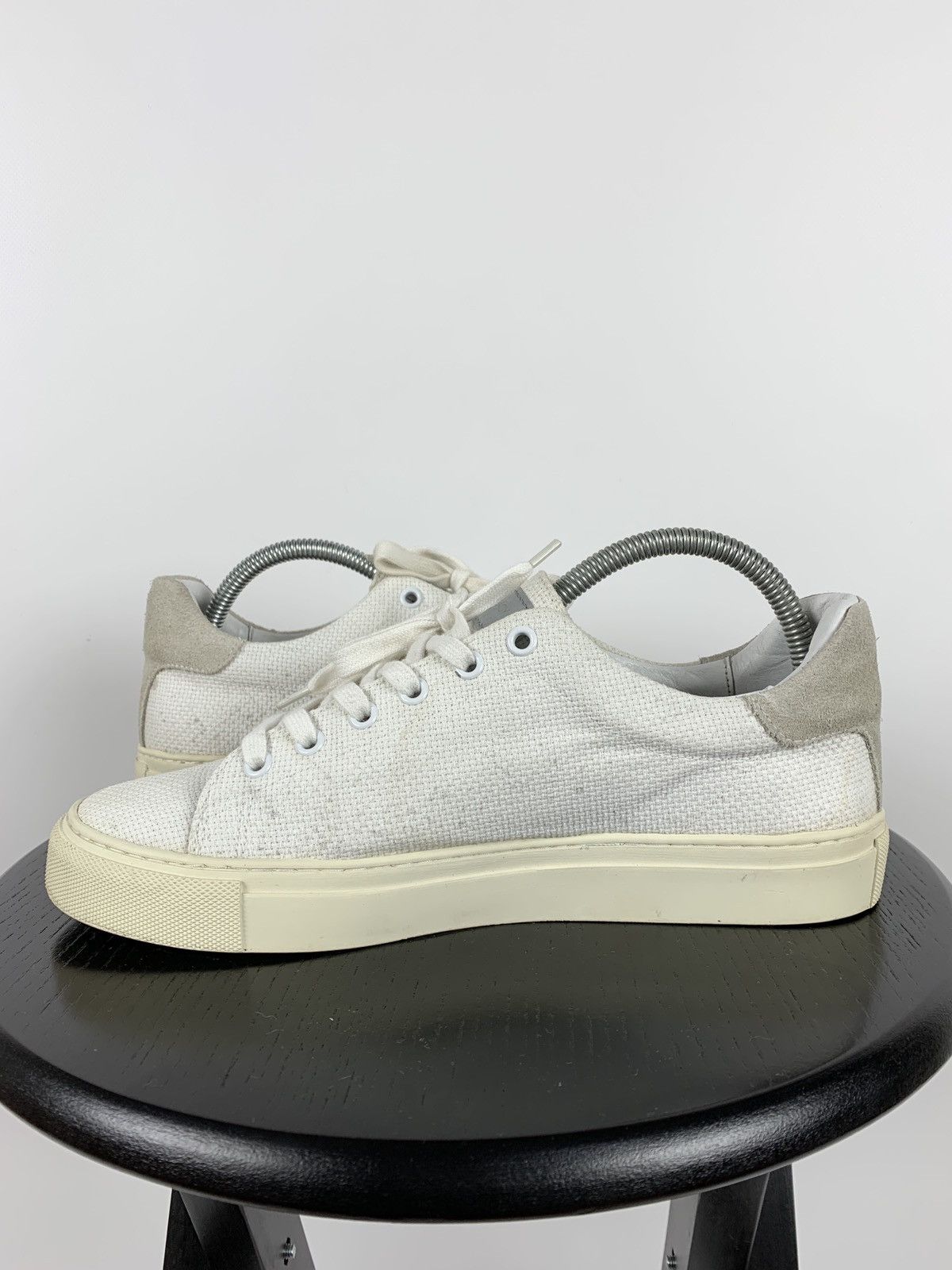 Our Legacy Our Legacy White Leather Low Top Sneakers Shoes Size US 8 / EU 41 - 6 Thumbnail