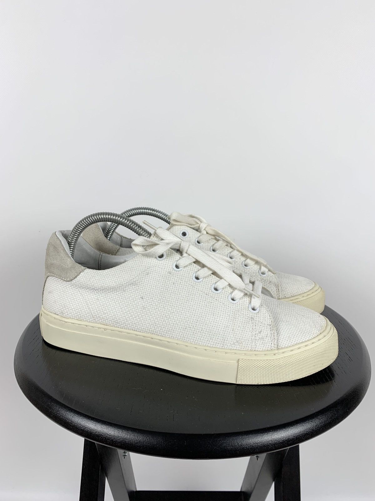 Our Legacy Our Legacy White Leather Low Top Sneakers Shoes Size US 8 / EU 41 - 3 Thumbnail