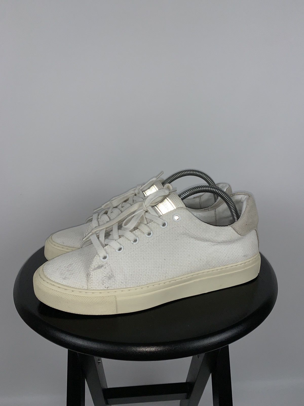 Our Legacy Our Legacy White Leather Low Top Sneakers Shoes Size US 8 / EU 41 - 8 Thumbnail
