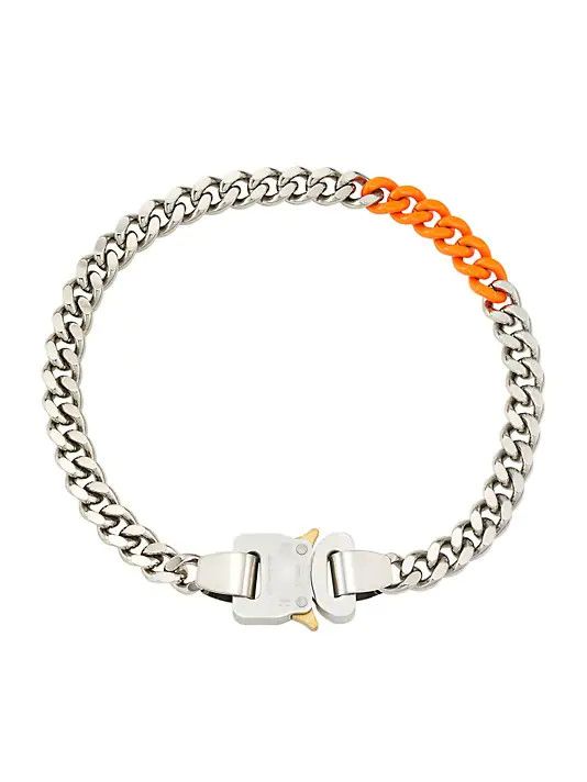 Necklace in Silver Orange