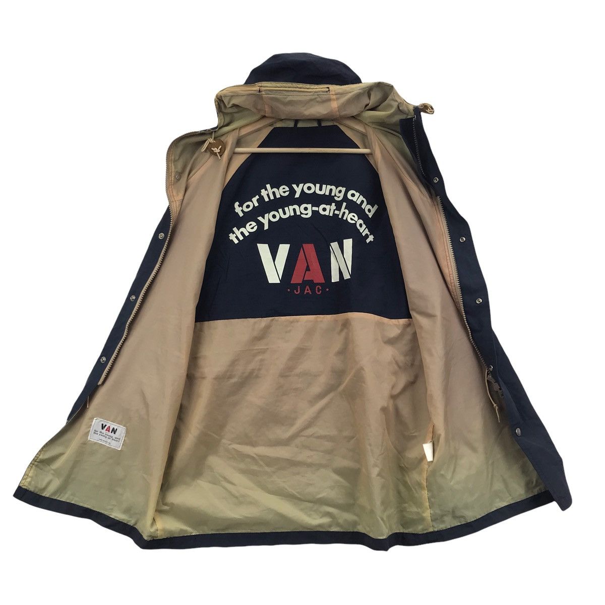 Japanese Brand VAN JAC JACKET Inc Japanese Brand Blue Jacket Hoodie Parka Size US M / EU 48-50 / 2 - 7 Thumbnail