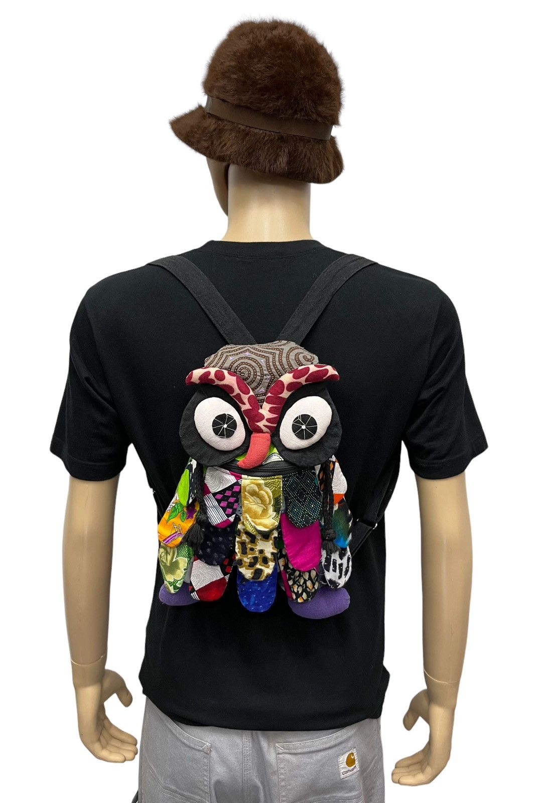 Japanese Brand 🔥Custom Owl Patchwork Art Designer Mini Backpack Size ONE SIZE - 1 Thumbnail