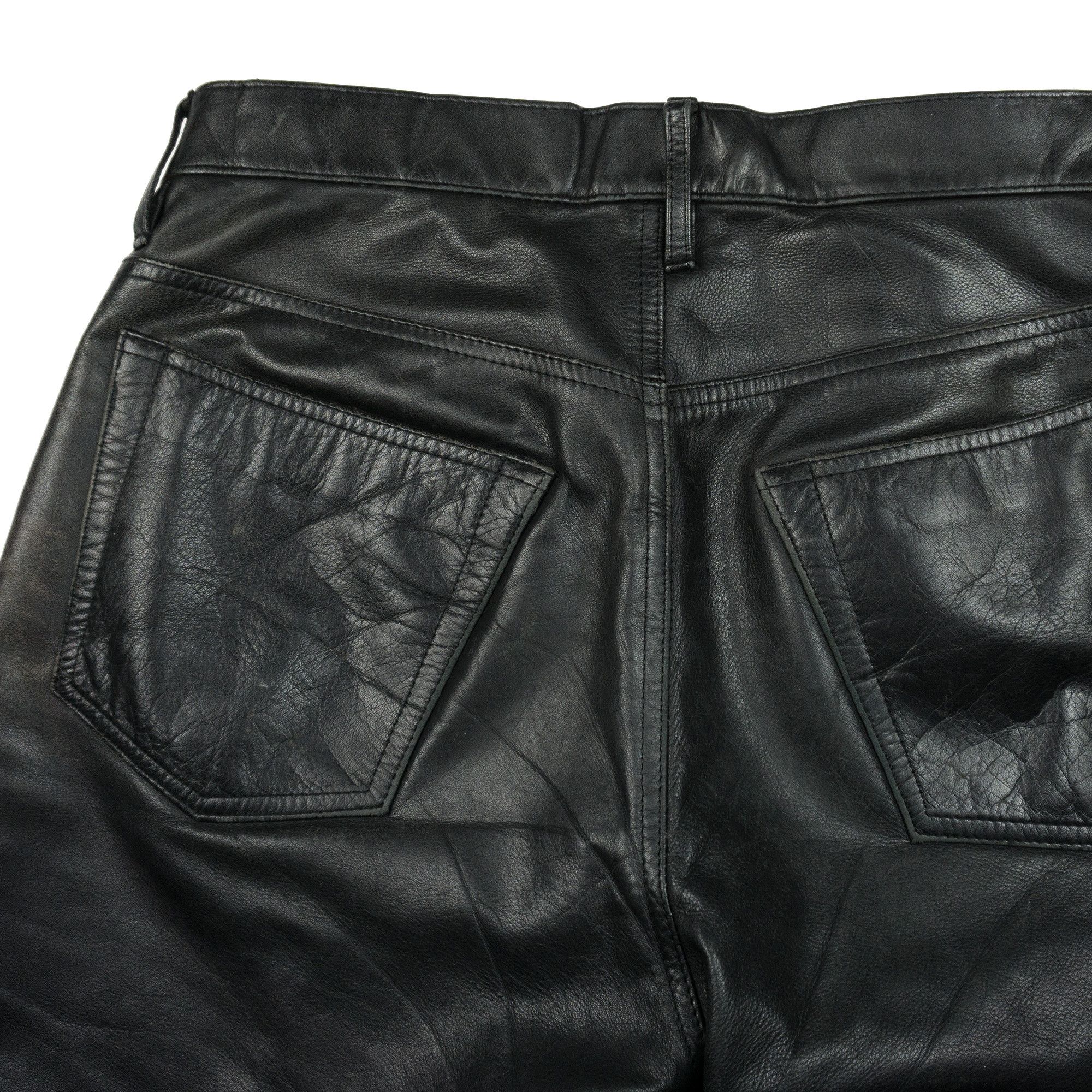 Yohji Yamamoto Yohji Yamamoto '90s Leather Pants Size US 30 / EU 46 - 3 Thumbnail