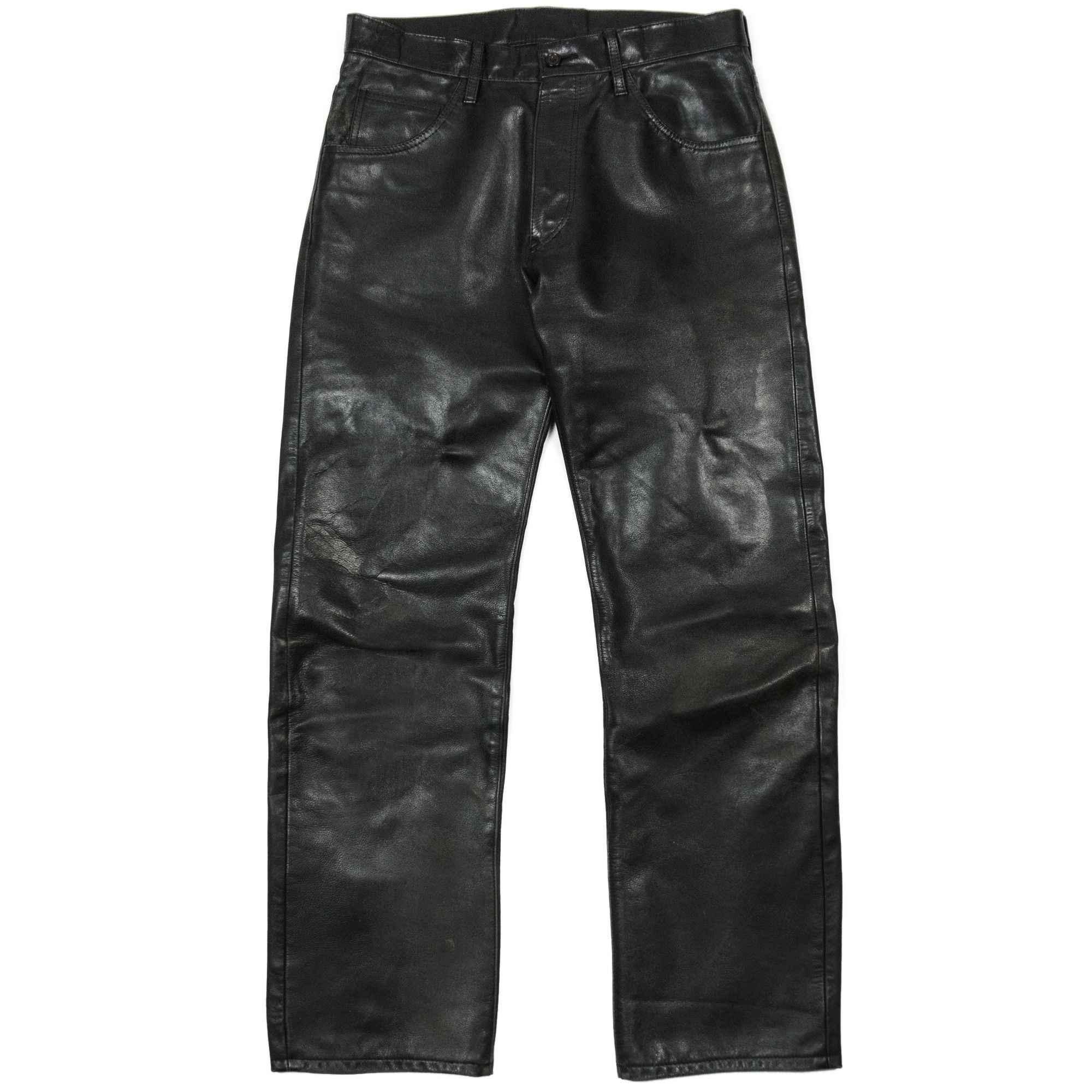 Yohji Yamamoto Yohji Yamamoto '90s Leather Pants Size US 30 / EU 46 - 1 Thumbnail