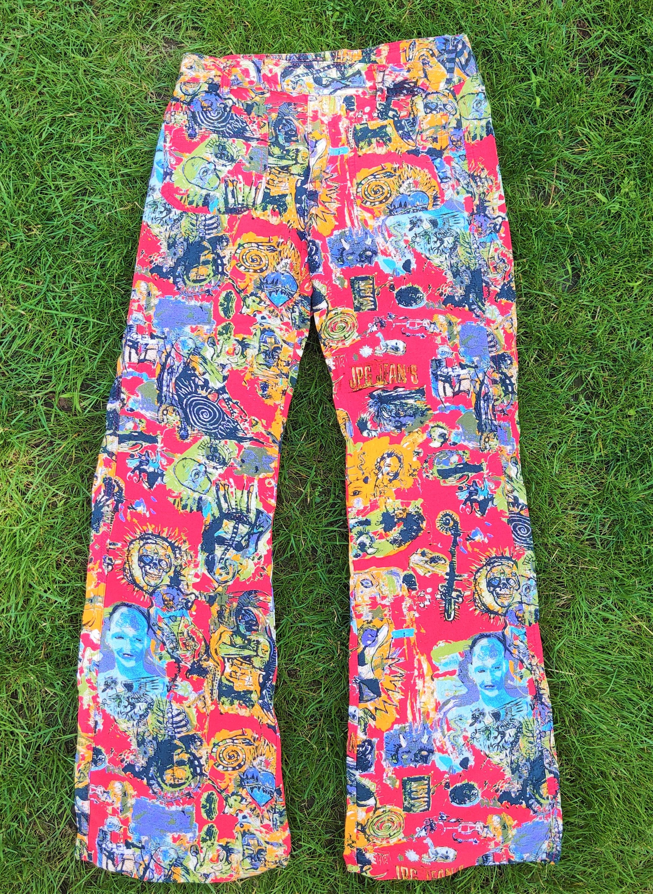 Jean Paul Gaultier Jean Paul Gaultier Phantom Dragon Tattoo Pants Trousers Size 25" / US 0 / IT 36 - 1 Thumbnail
