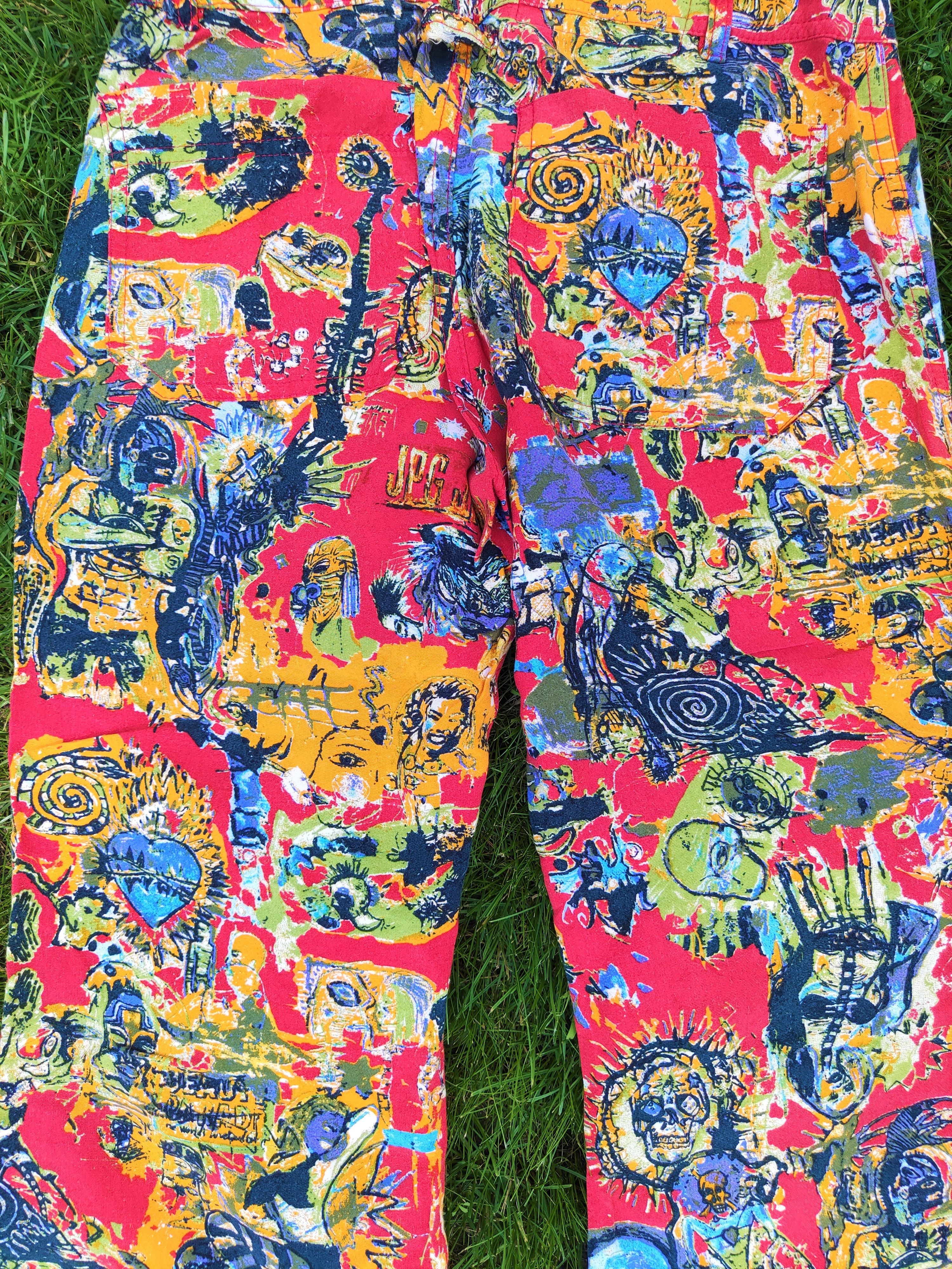 Jean Paul Gaultier Jean Paul Gaultier Phantom Dragon Tattoo Pants Trousers Size 25" / US 0 / IT 36 - 13 Thumbnail