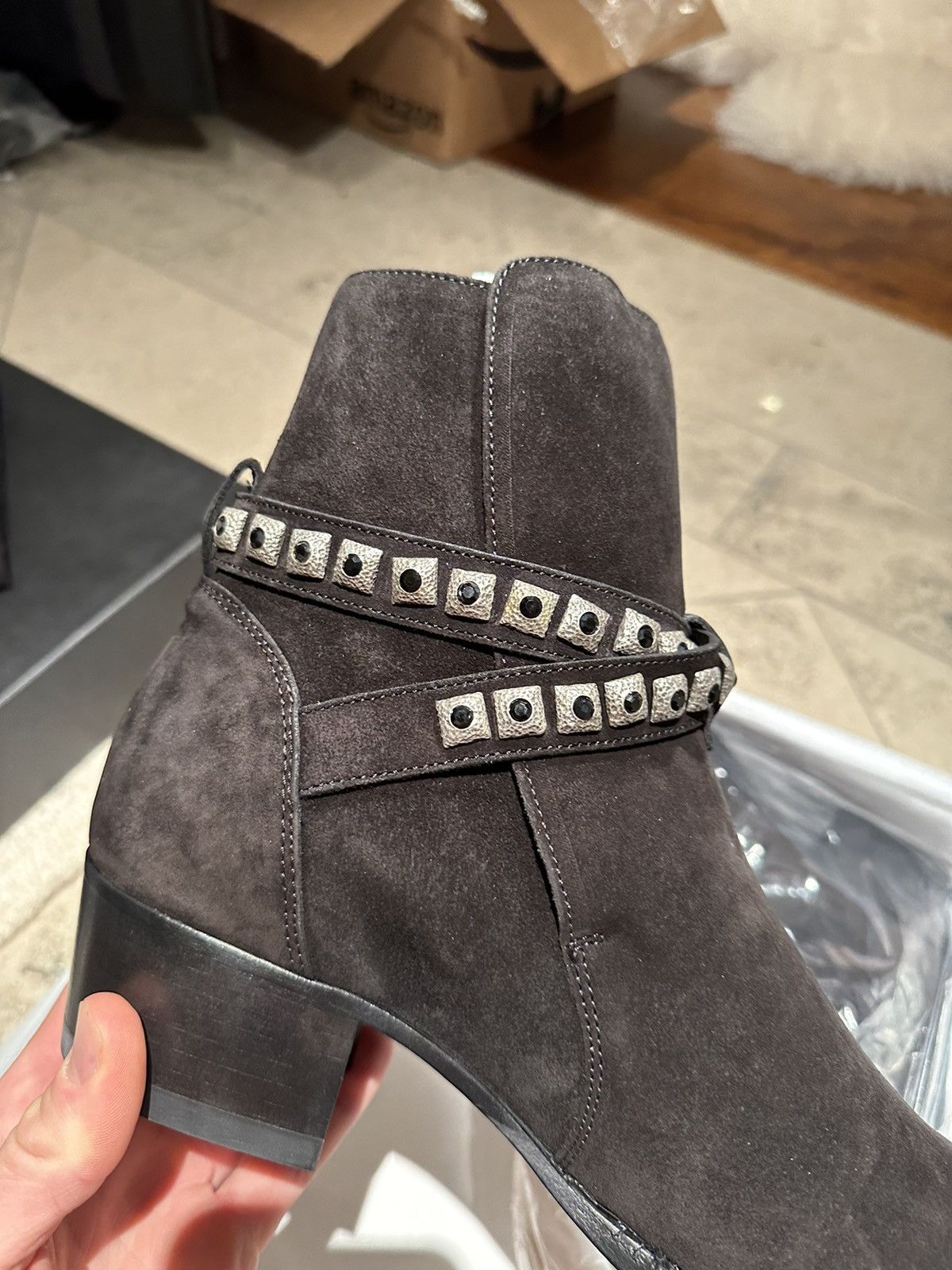 Amiri $1.6k 🤑 Amiri black suede conch jodhpur boots black suede Size US 13 / EU 46 - 6 Thumbnail