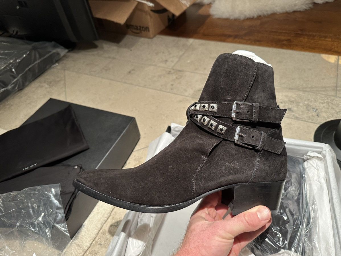 Amiri $1.6k 🤑 Amiri black suede conch jodhpur boots black suede Size US 13 / EU 46 - 4 Thumbnail
