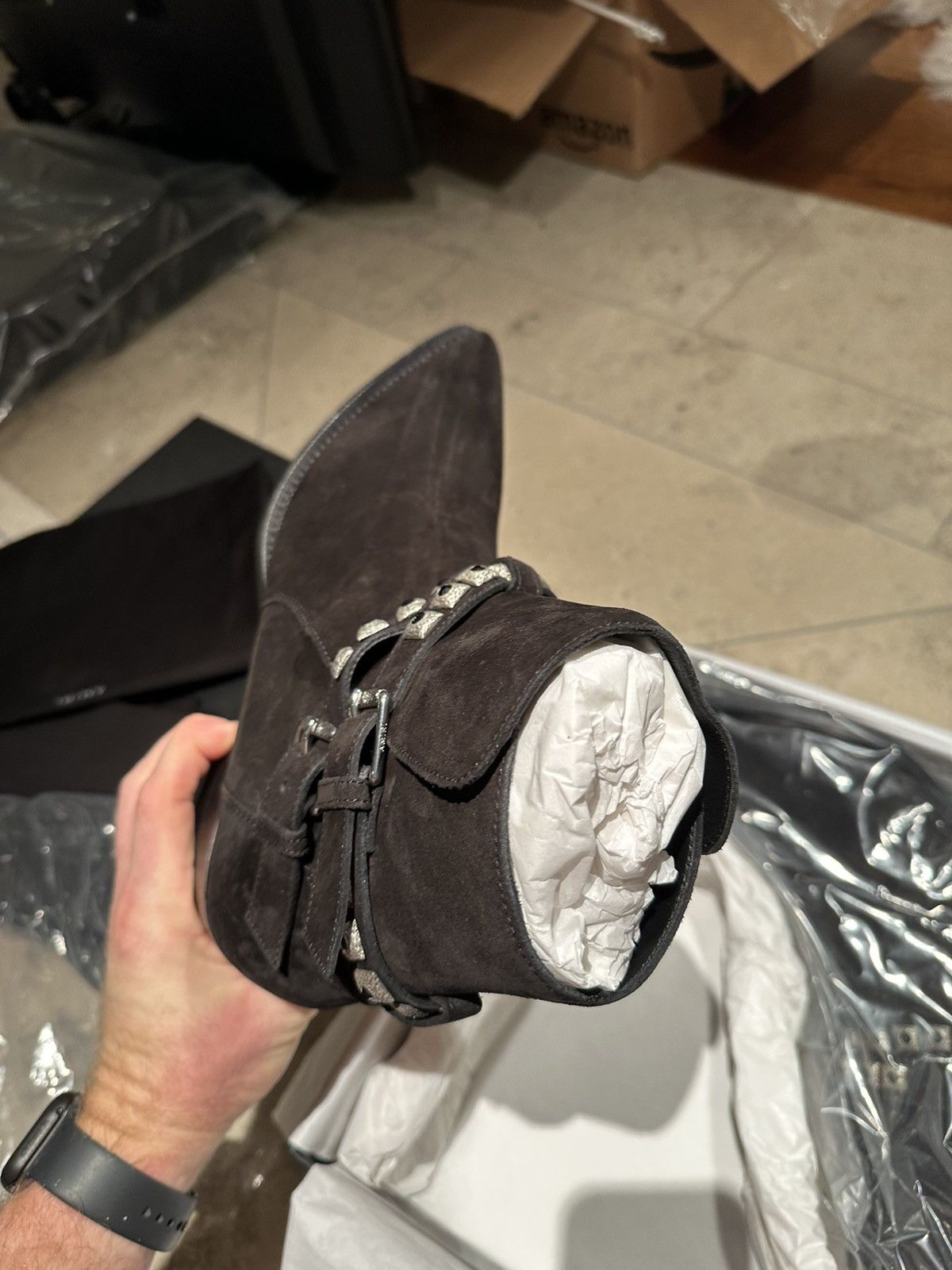 Amiri $1.6k 🤑 Amiri black suede conch jodhpur boots black suede Size US 13 / EU 46 - 7 Thumbnail