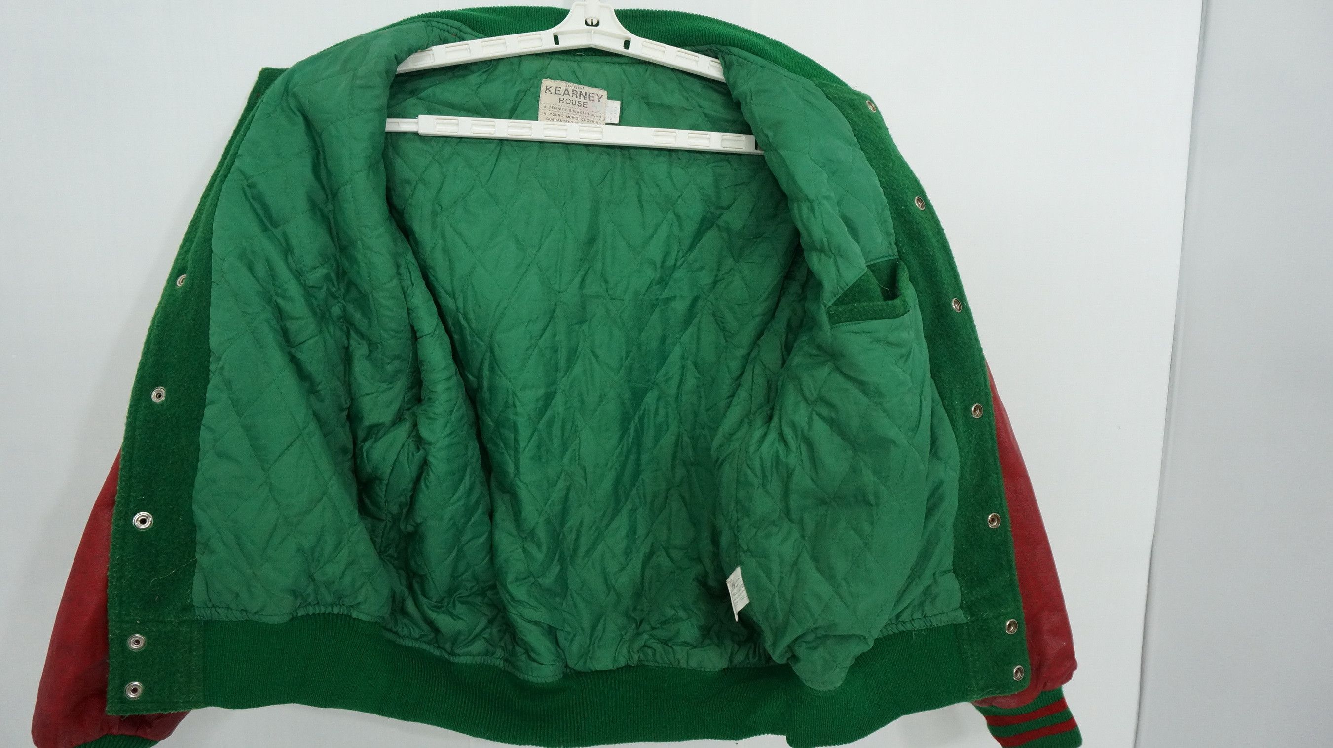 Vintage 🔥Vintage🔥 KEARNEY HOUSE Leather Sleeve Varsity Jacket Size US M / EU 48-50 / 2 - 23 Thumbnail
