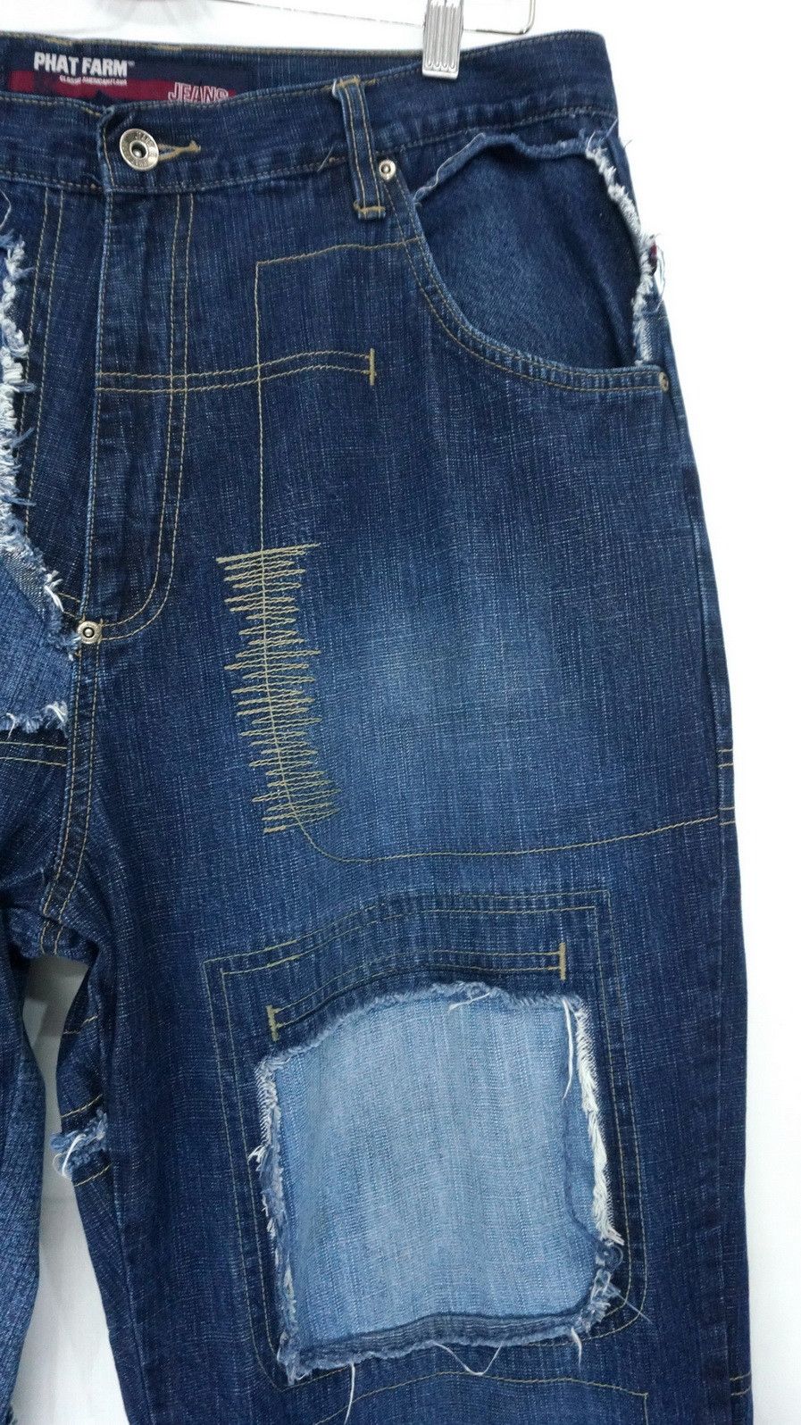 Vintage Dope Vintage 🔥 Baggy Patchwork Jeans Size US 36 / EU 52 - 5 Thumbnail