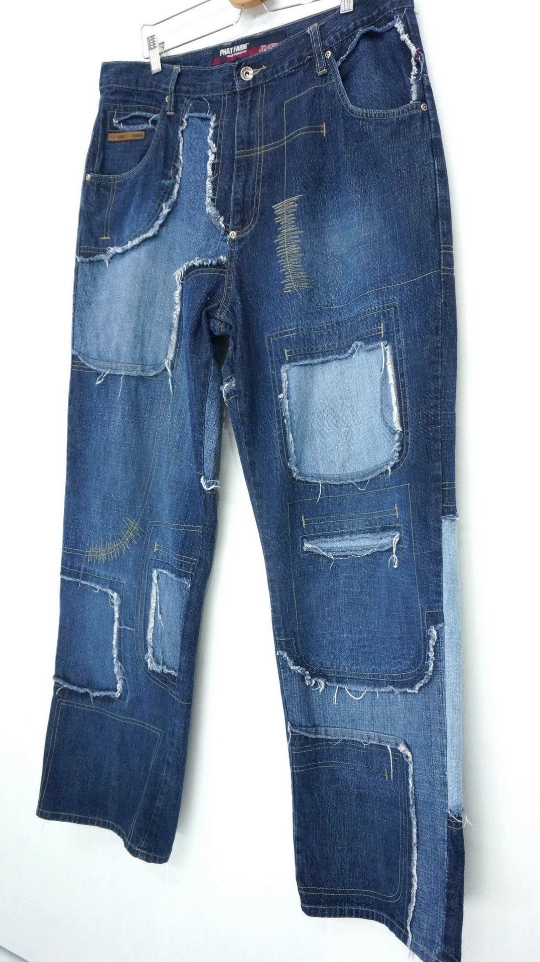 Vintage Dope Vintage 🔥 Baggy Patchwork Jeans Size US 36 / EU 52 - 1 Thumbnail