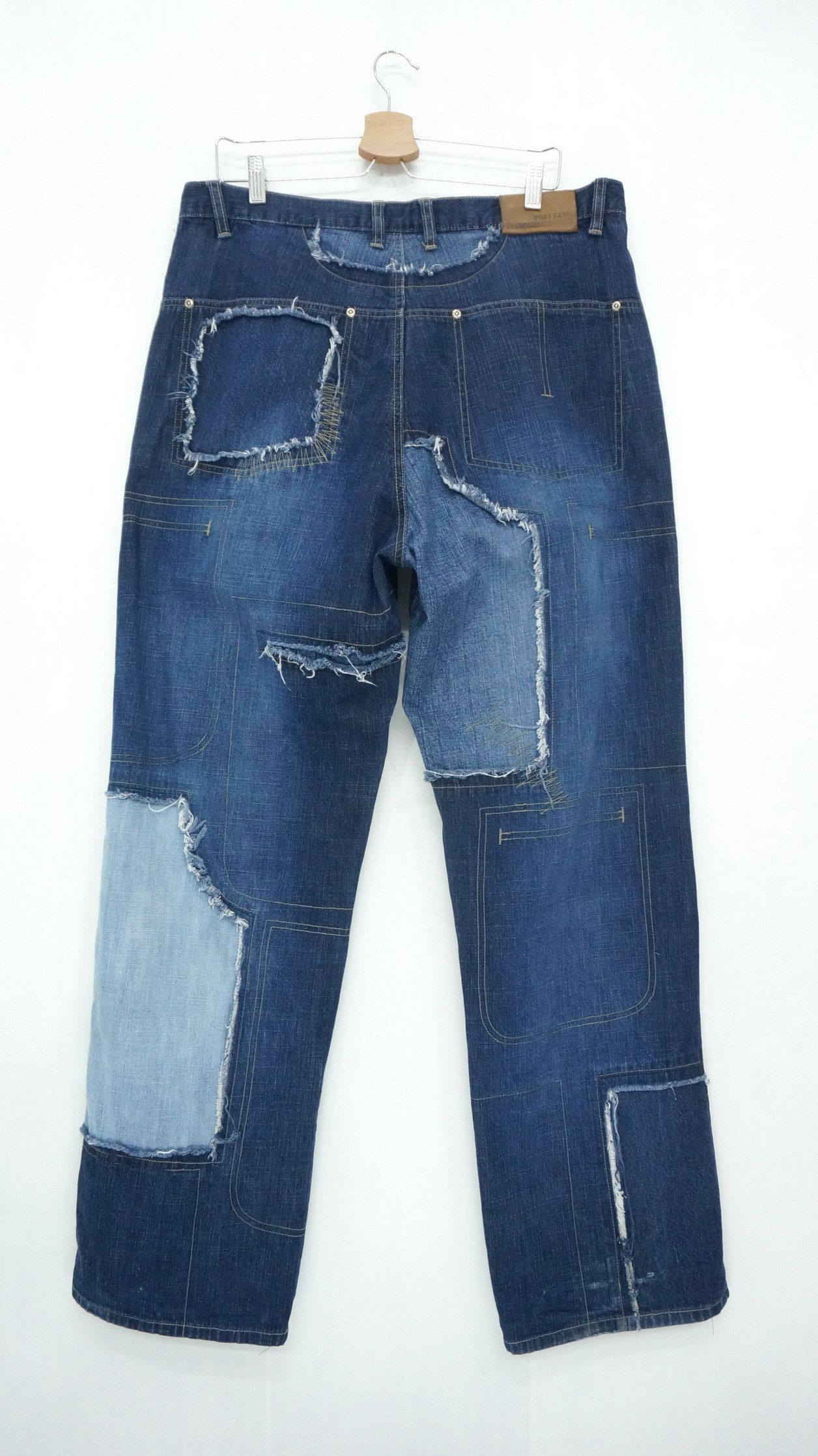 Vintage Dope Vintage 🔥 Baggy Patchwork Jeans Size US 36 / EU 52 - 3 Thumbnail
