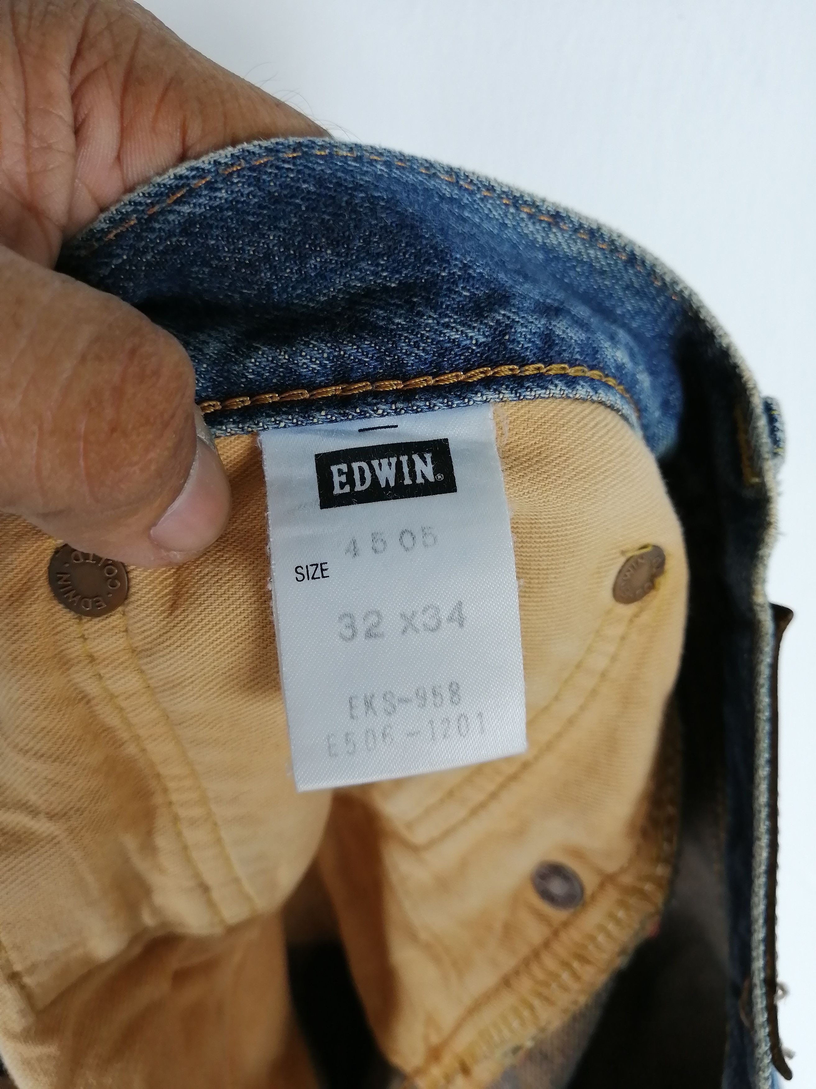 Japanese Brand Vintage Edwin Selvedge Jeans Distressed Grunge Redline Denim Size US 30 / EU 46 - 8 Thumbnail