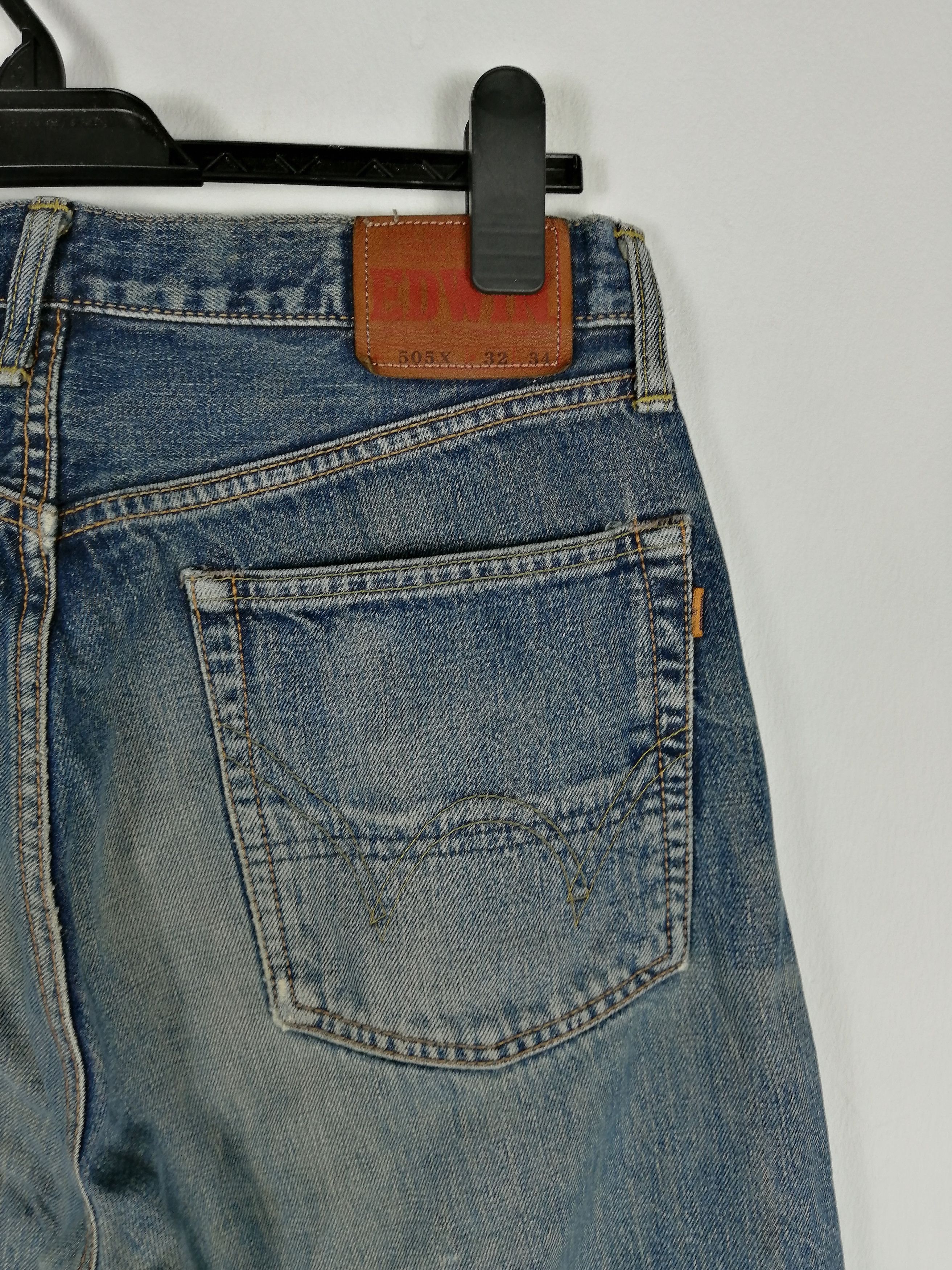 Japanese Brand Vintage Edwin Selvedge Jeans Distressed Grunge Redline Denim Size US 30 / EU 46 - 5 Thumbnail