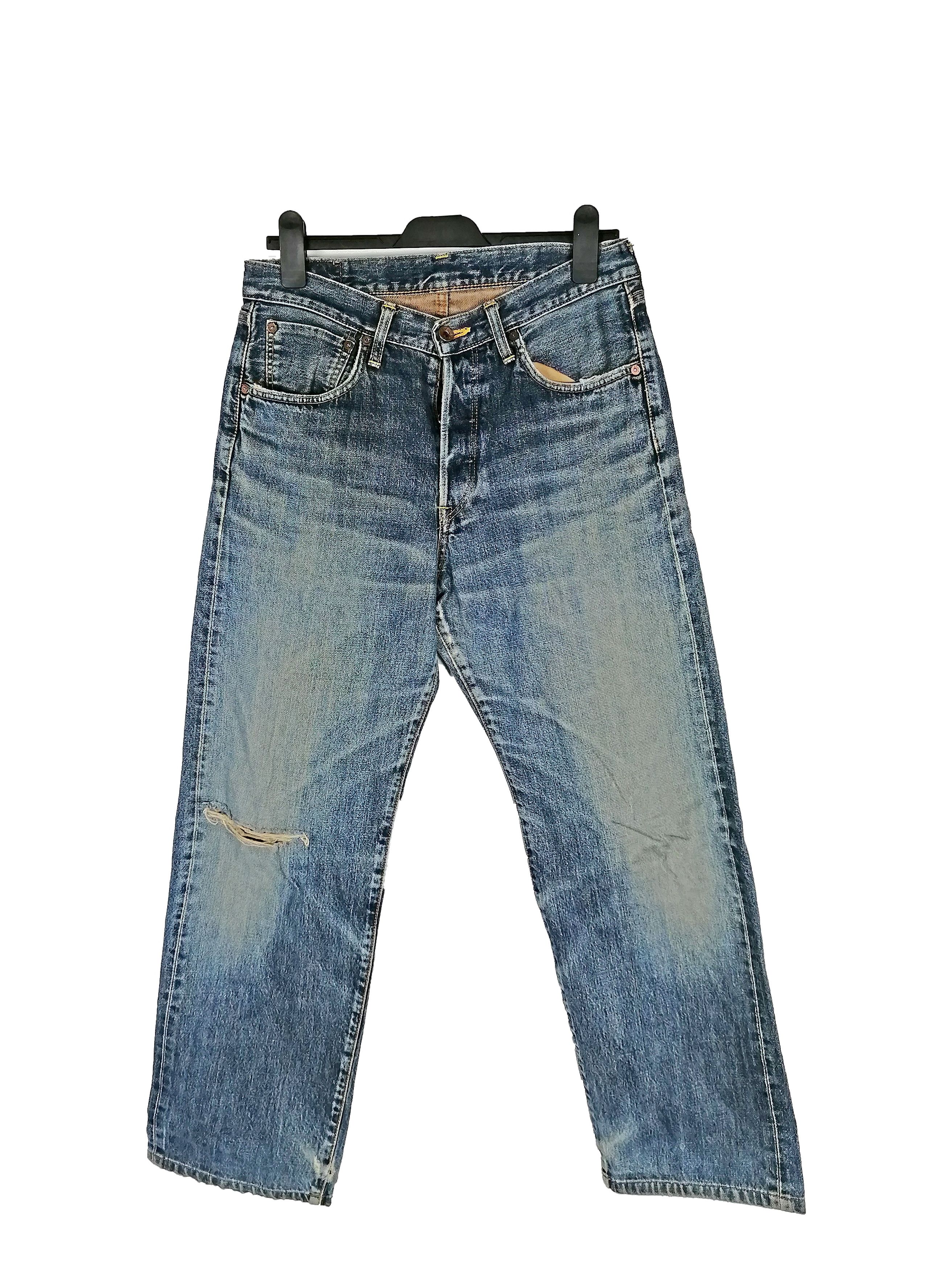 Japanese Brand Vintage Edwin Selvedge Jeans Distressed Grunge Redline Denim Size US 30 / EU 46 - 1 Thumbnail