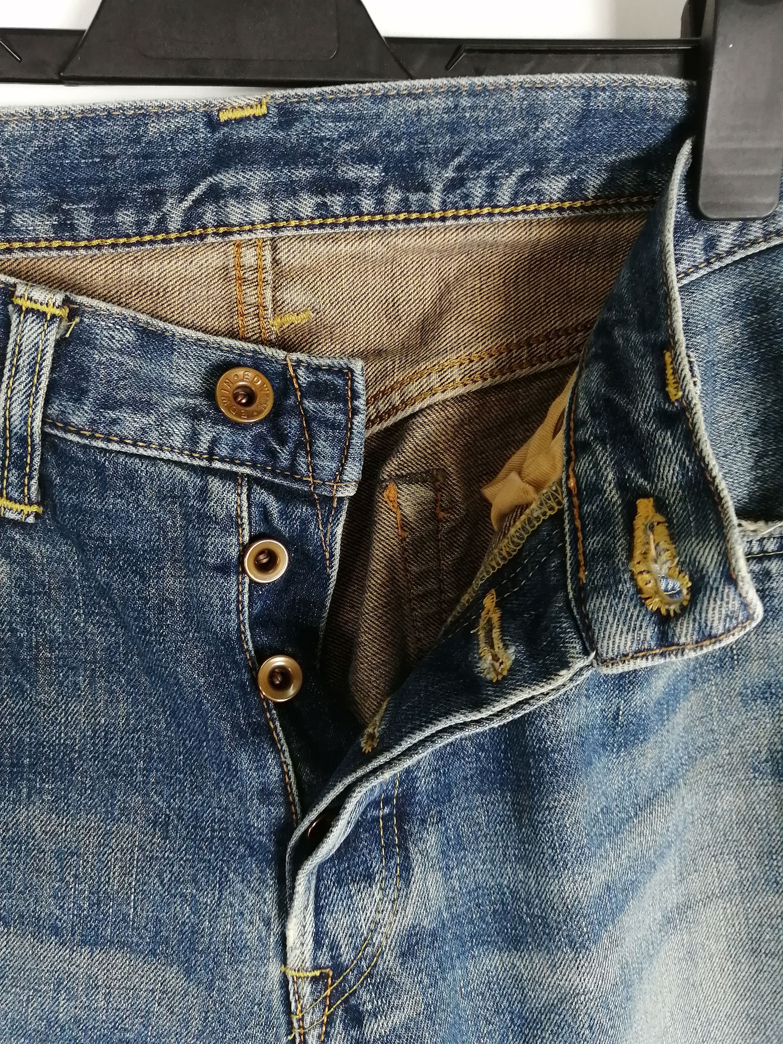 Japanese Brand Vintage Edwin Selvedge Jeans Distressed Grunge Redline Denim Size US 30 / EU 46 - 6 Thumbnail