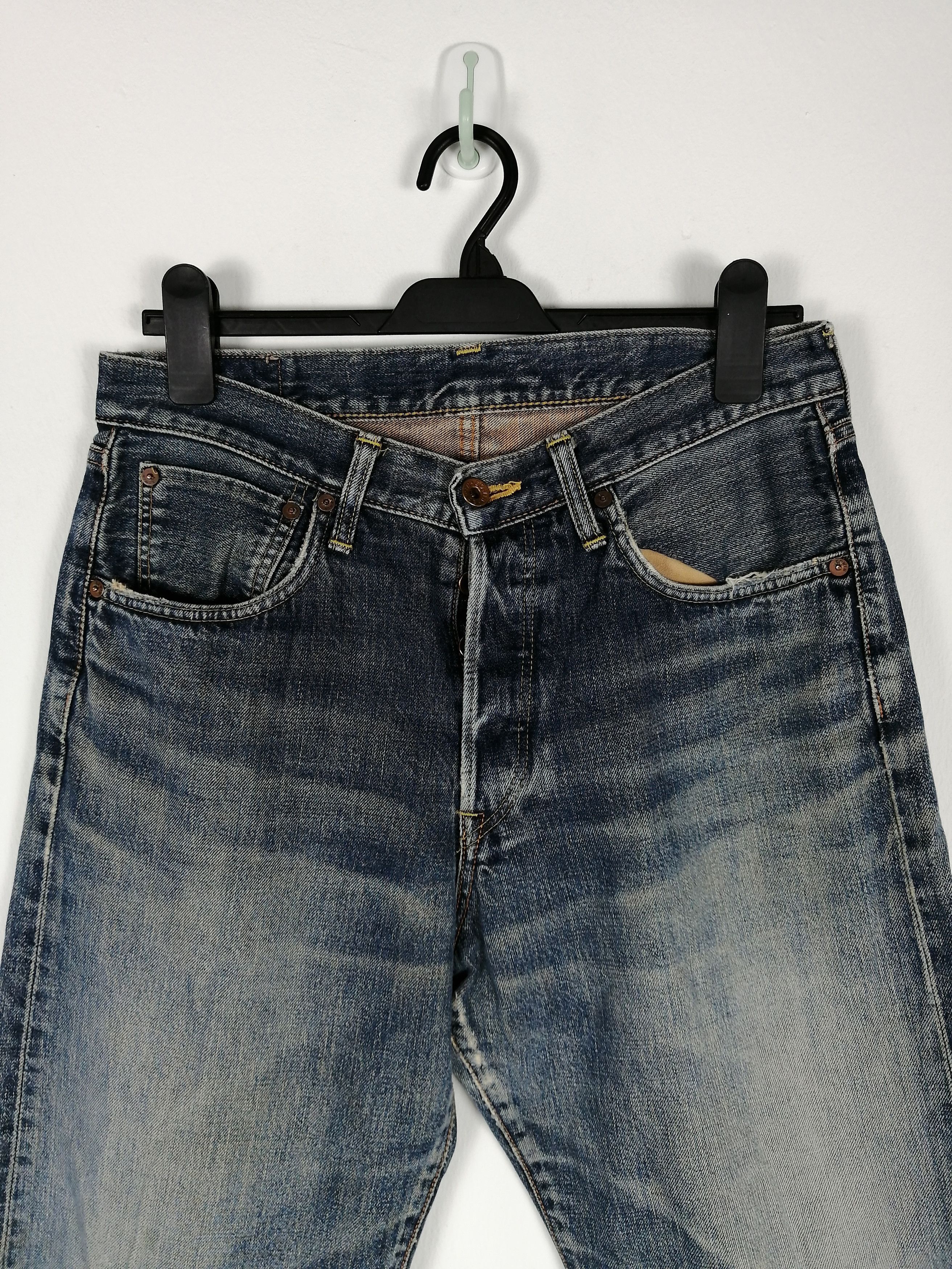 Japanese Brand Vintage Edwin Selvedge Jeans Distressed Grunge Redline Denim Size US 30 / EU 46 - 3 Thumbnail
