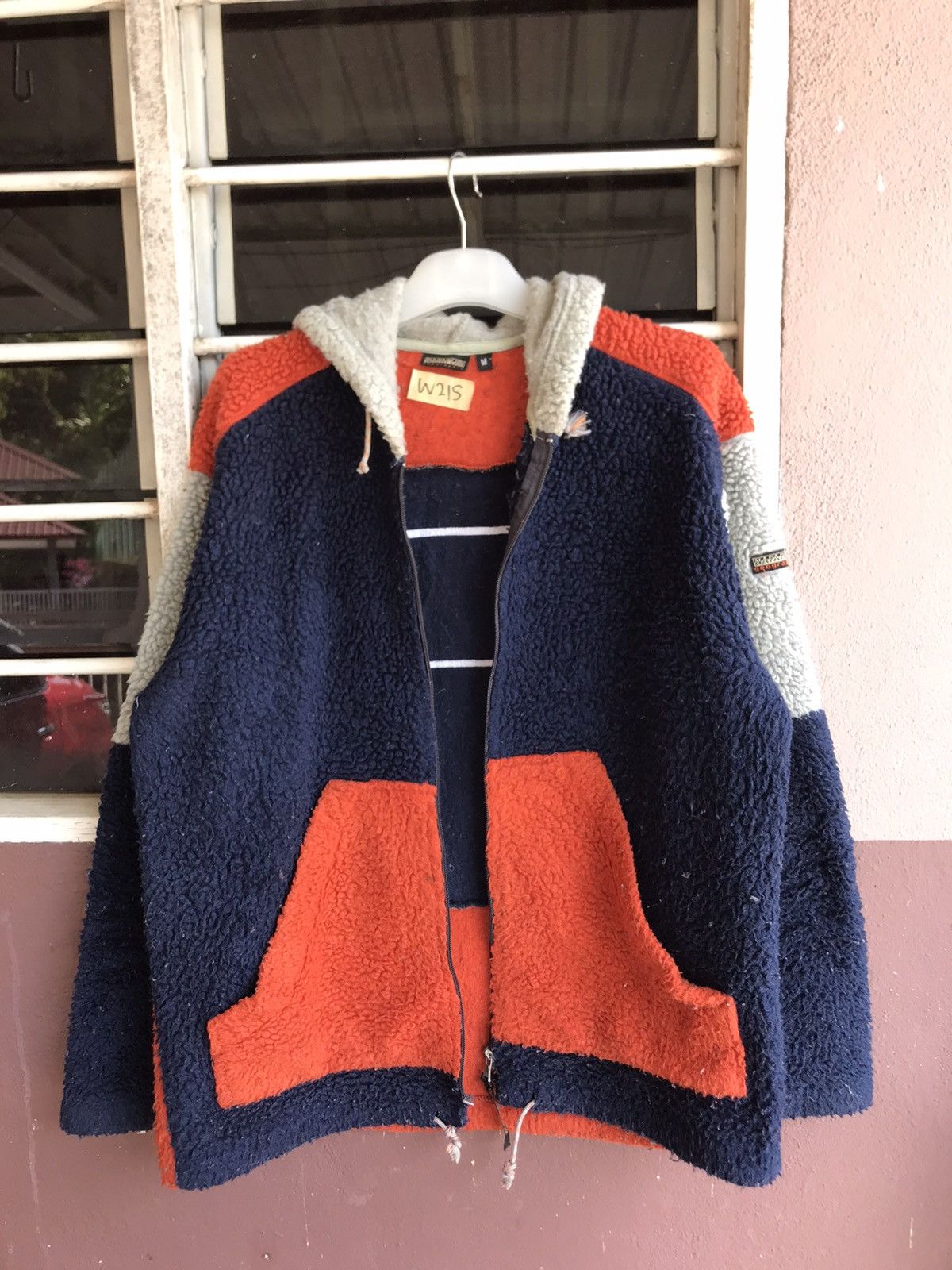image of Steal!! Vintage Gorpcore Napapijri Colorblock Hoodie Jacket, Men's (Size Medium)
