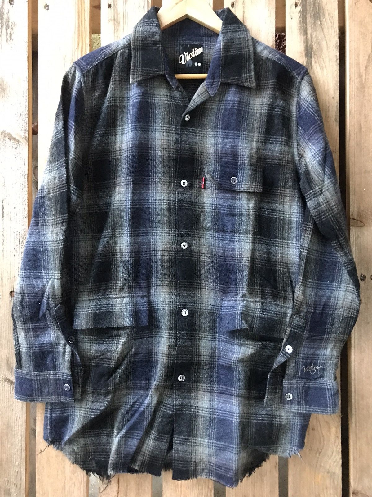Flannel × Japanese Brand Victim Japan Distressed Grunge Style Flannel Size US M / EU 48-50 / 2 - 3 Thumbnail